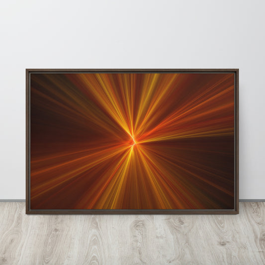 Sun Burst. Framed canvas