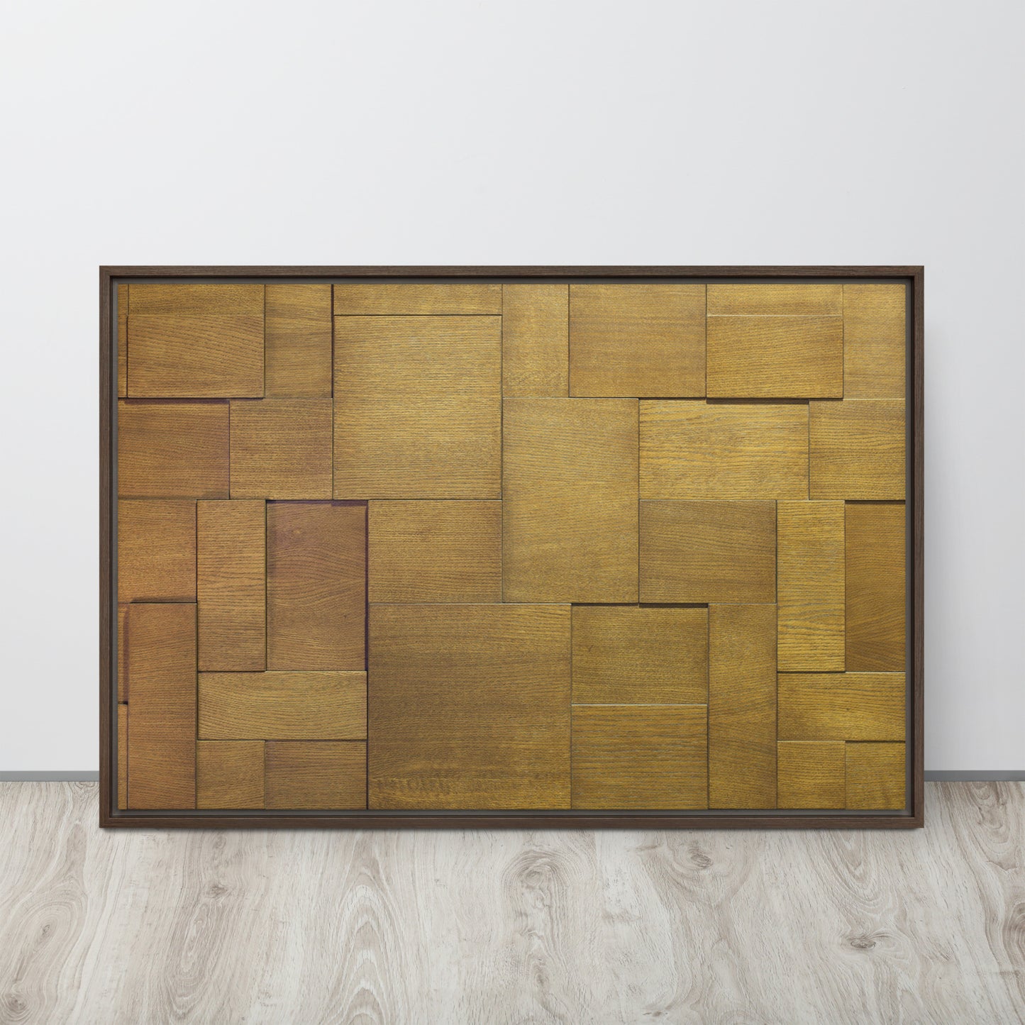 Modern Wood. Framed canvas