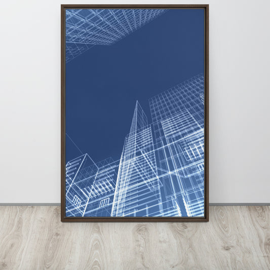 Architected. Framed canvas