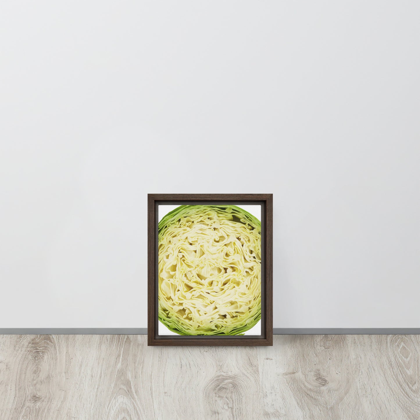 CABBAGE. Framed canvas