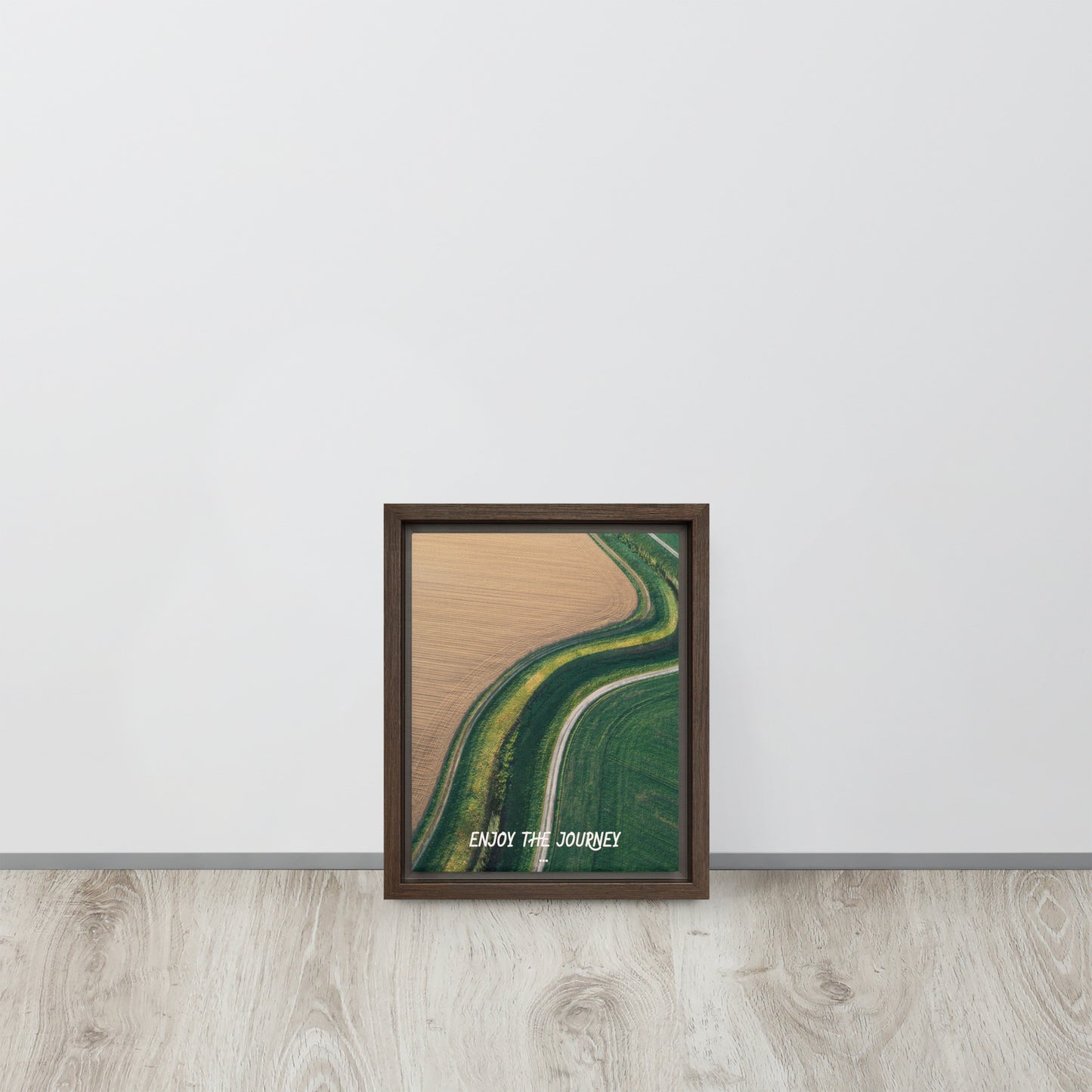 ENJOY THE JOURNEY. Framed canvas