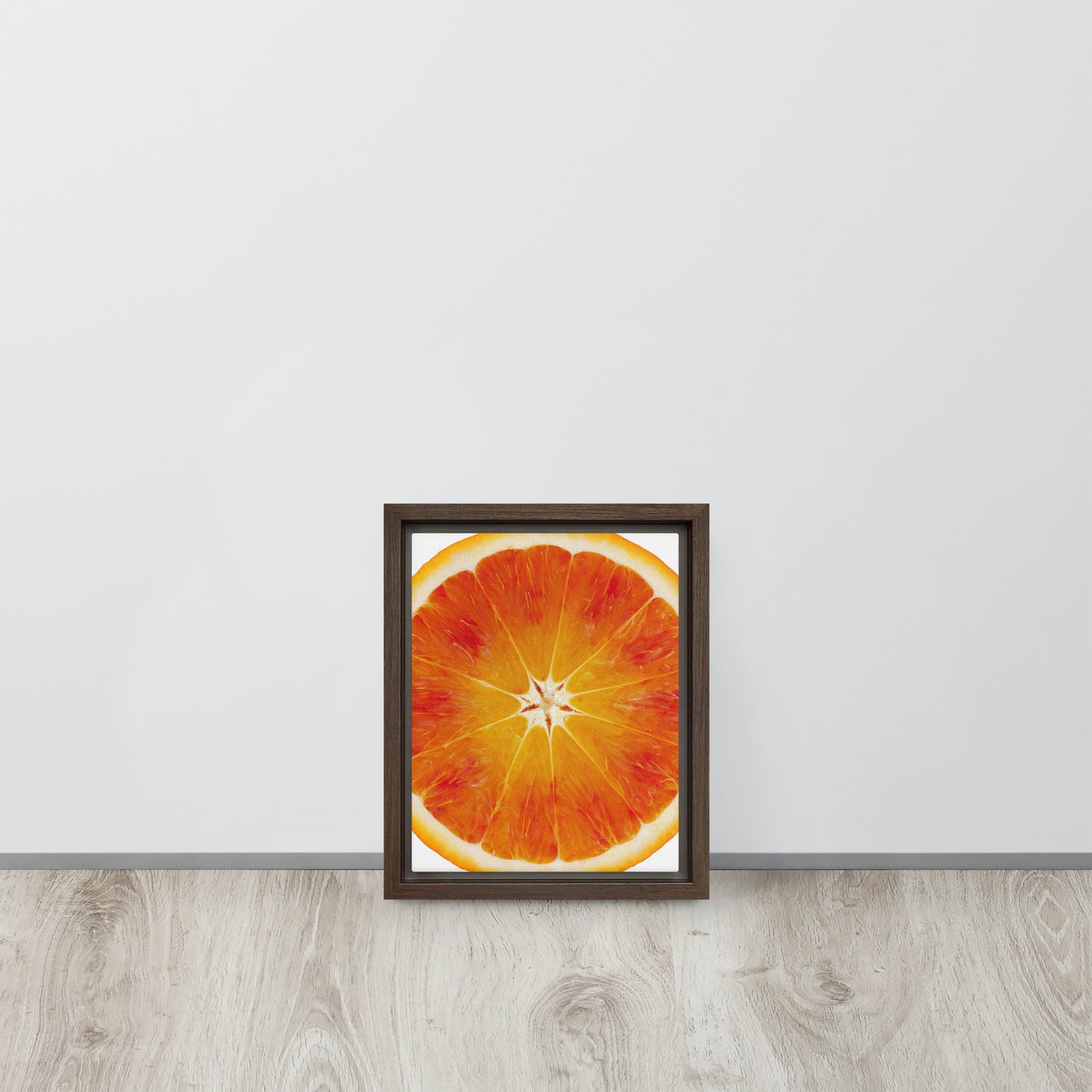 ORANGE. Framed canvas