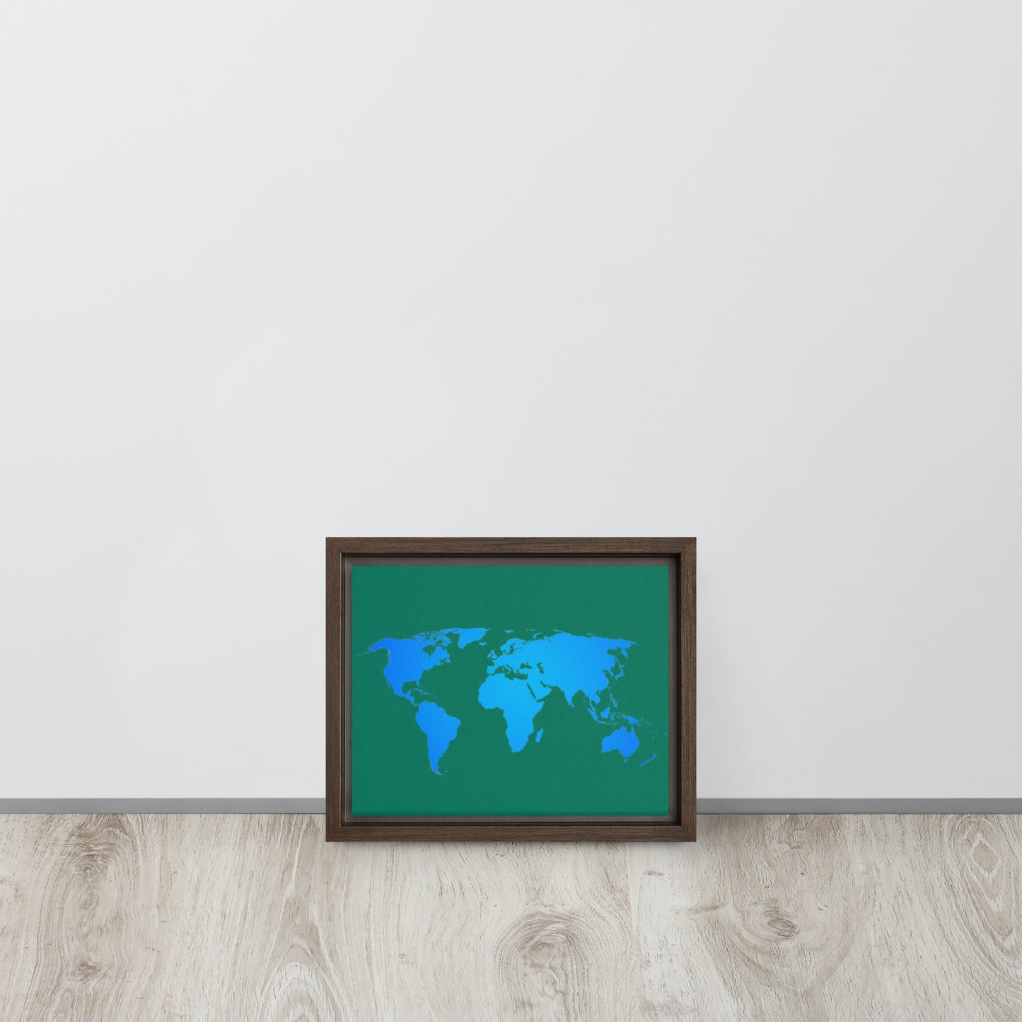 World Map, Framed canvas