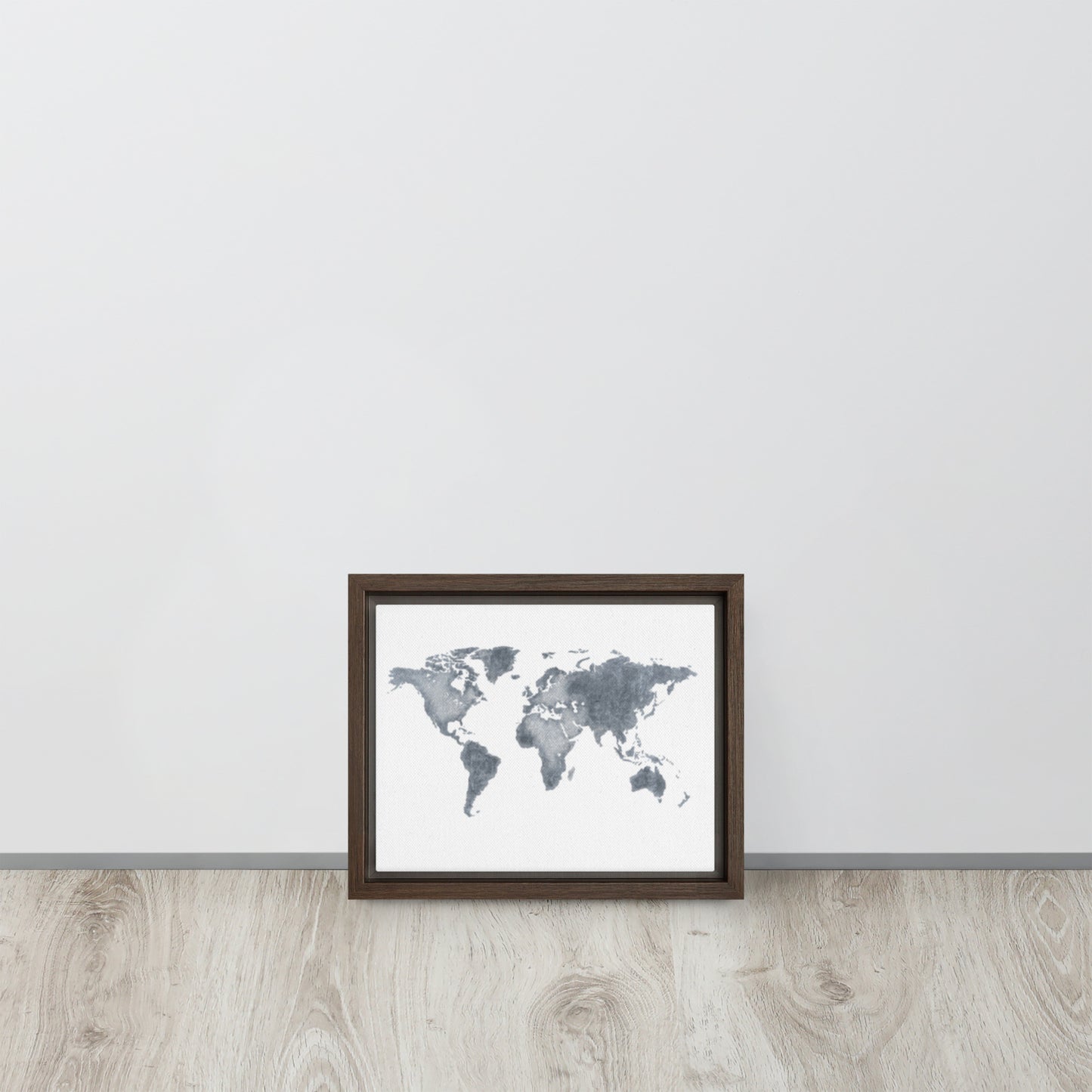 World Map (light) Framed canvas