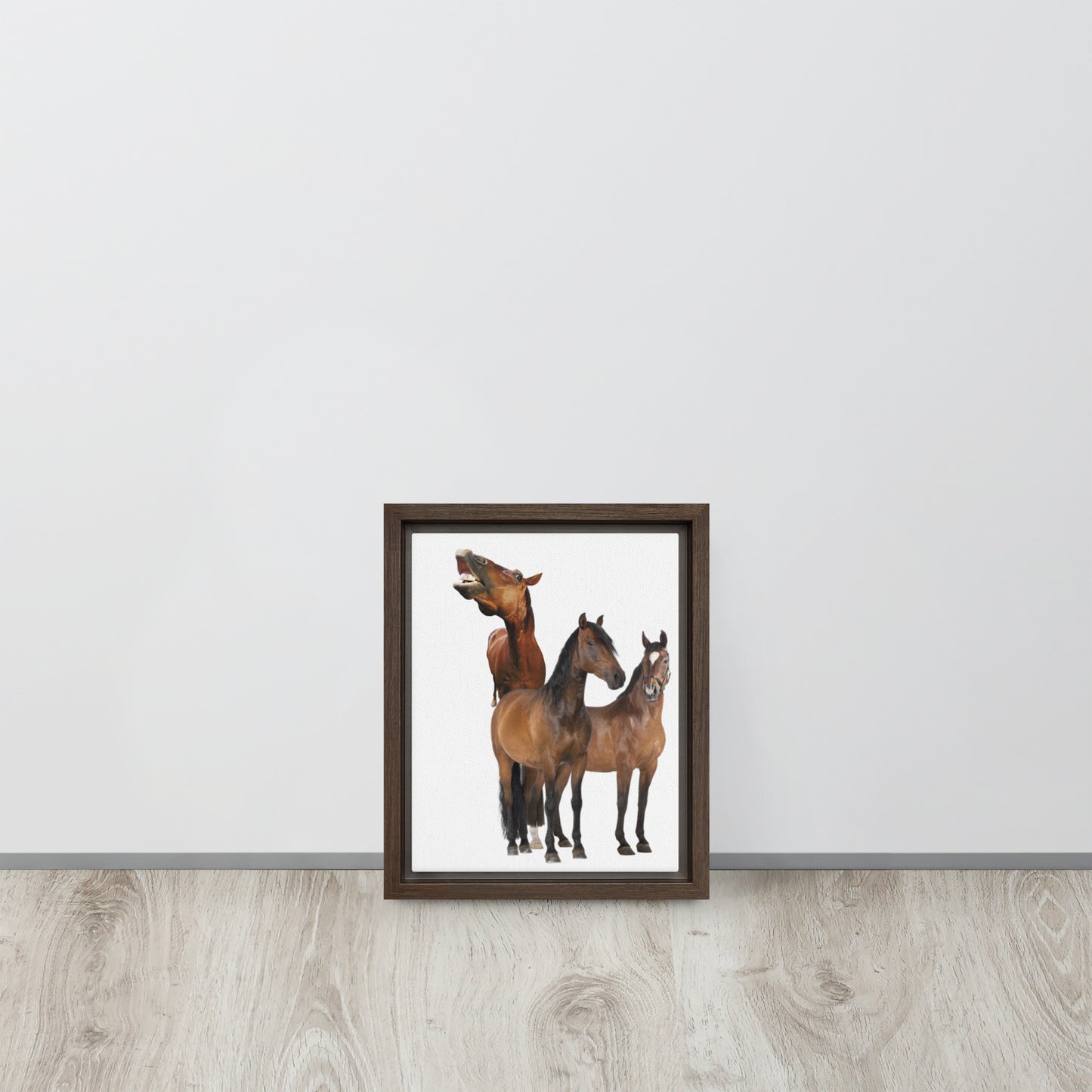 Horse Play. Framed canvas