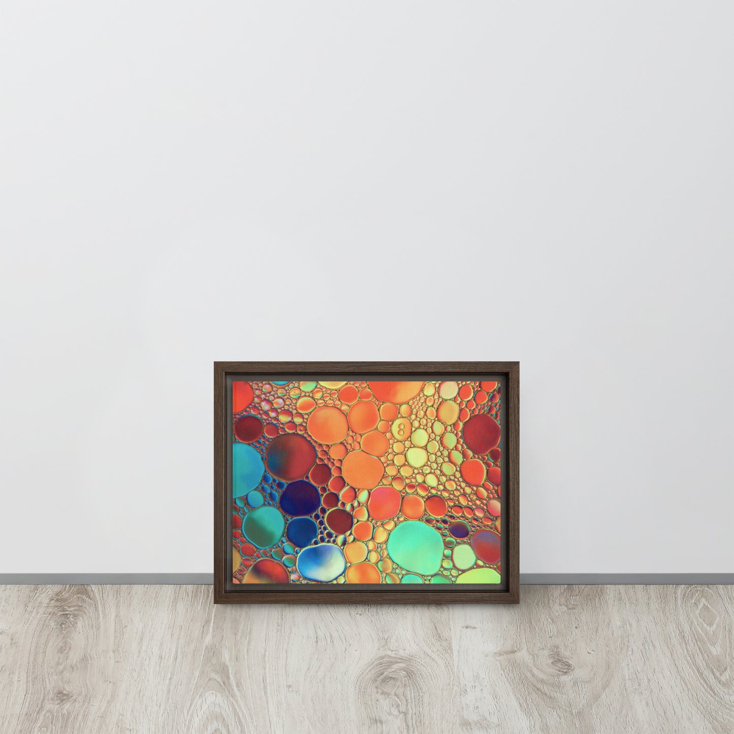 Bubbles 8. Framed canvas