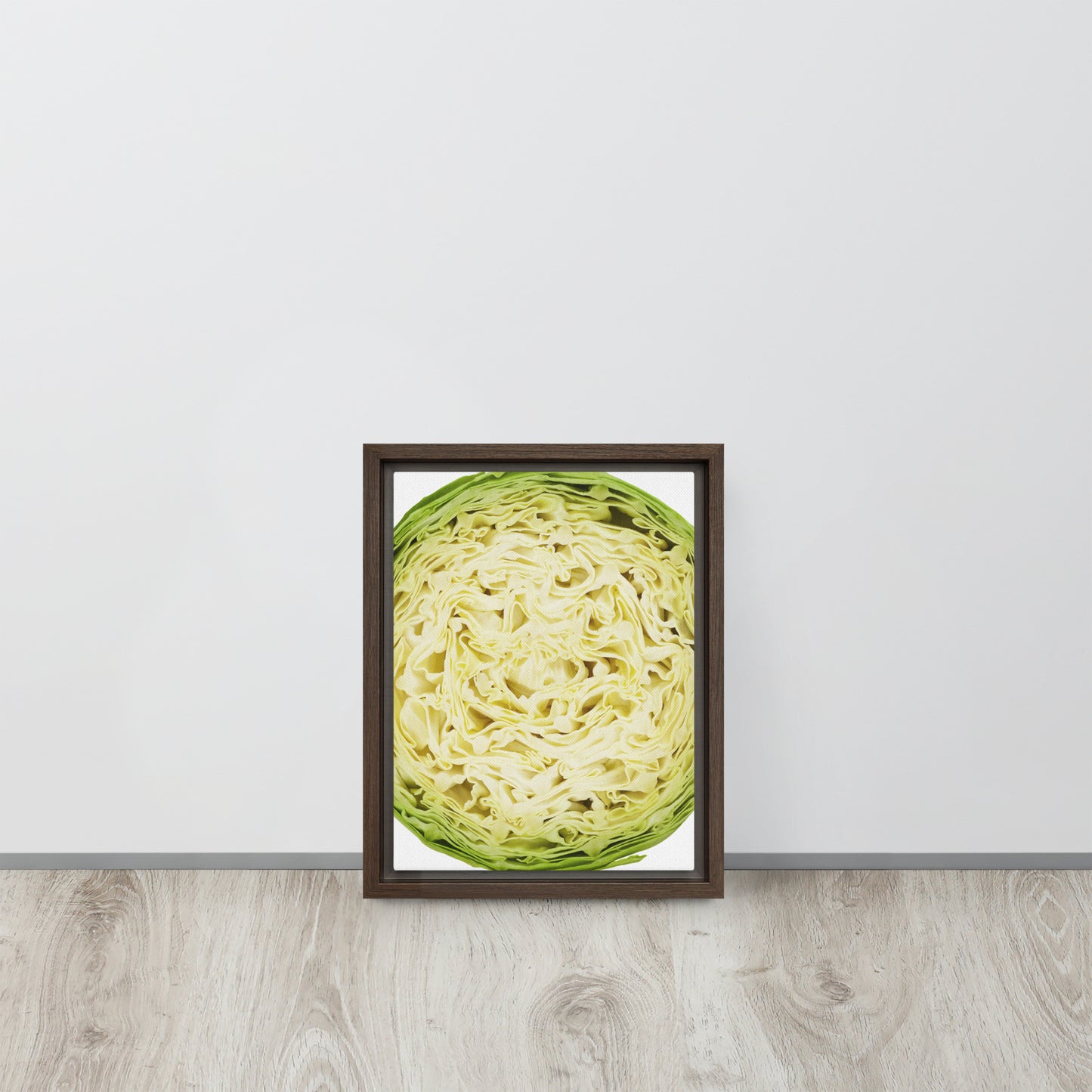 CABBAGE. Framed canvas