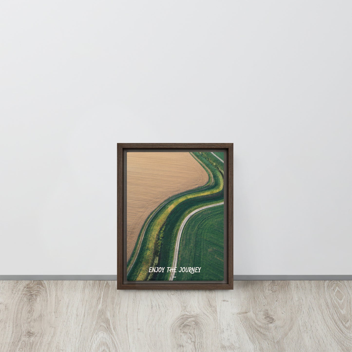 ENJOY THE JOURNEY. Framed canvas