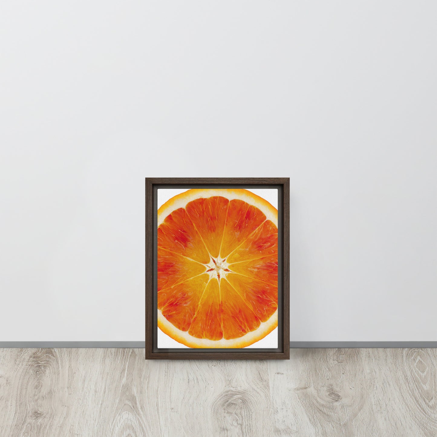 ORANGE. Framed canvas