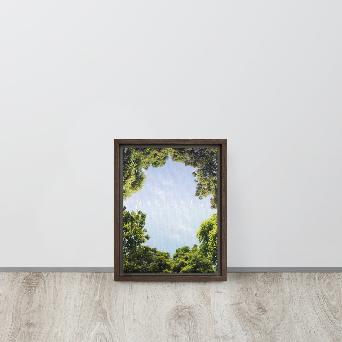 BREATHE. Framed canvas