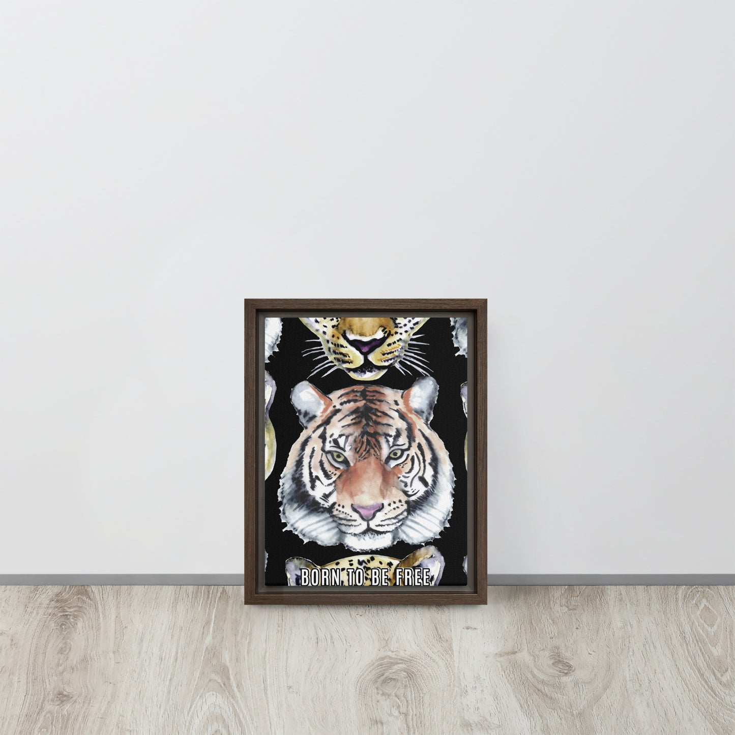 Born to be free. Framed canvas