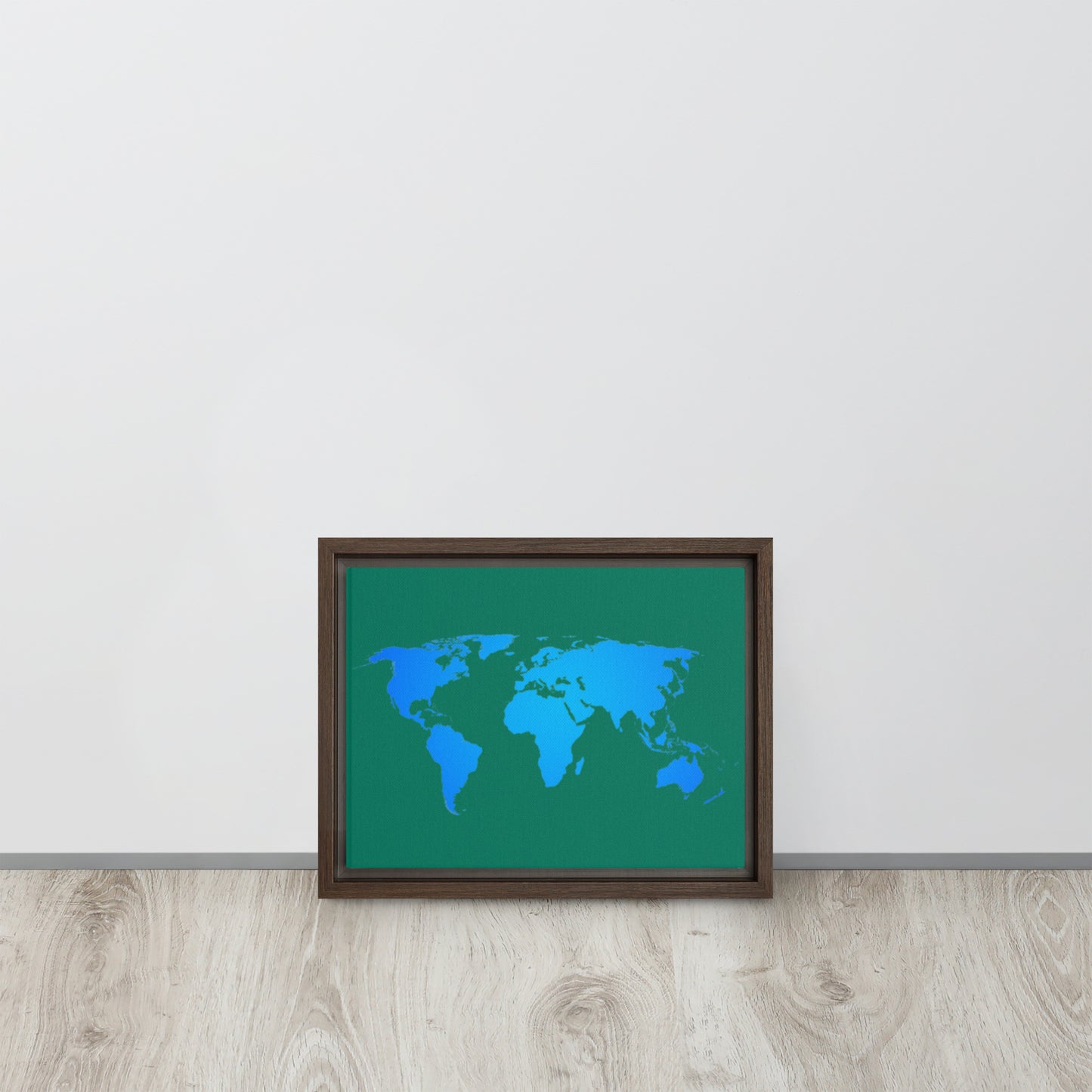 World Map, Framed canvas