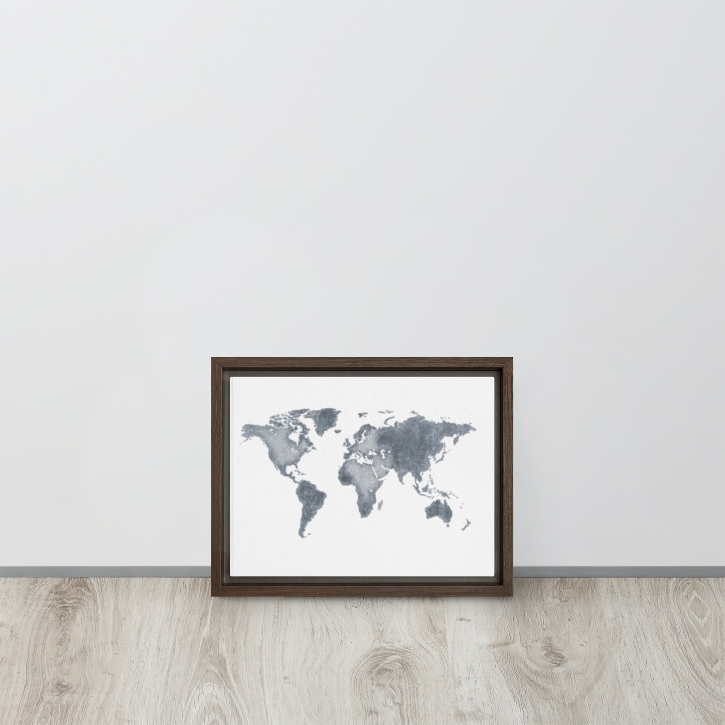 World Map (light) Framed canvas