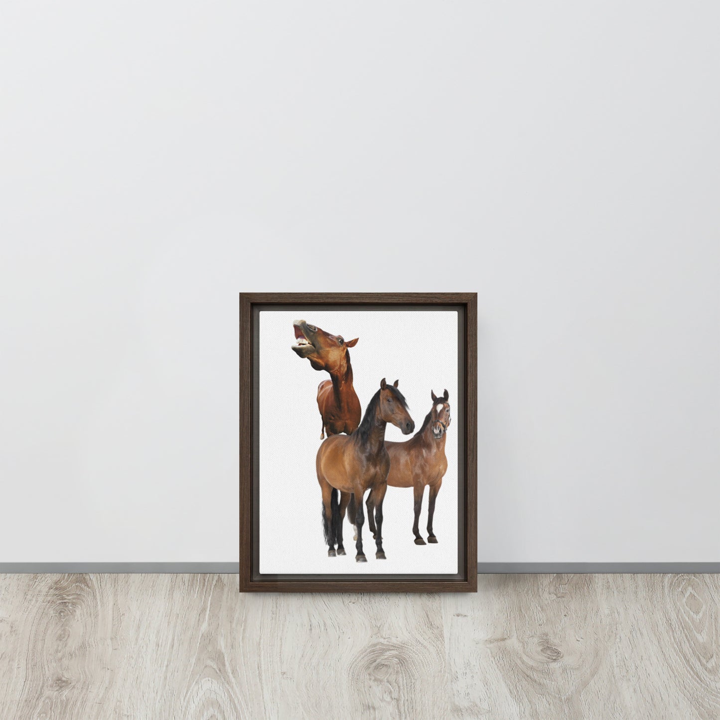 Horse Play. Framed canvas