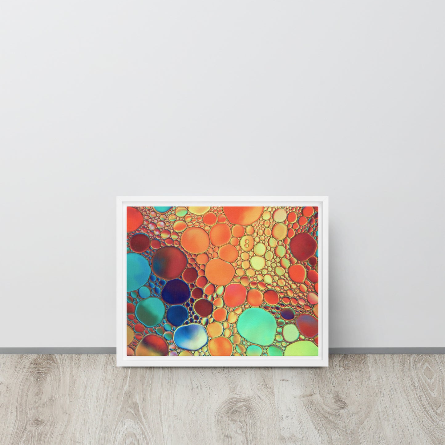 Bubbles 8. Framed canvas