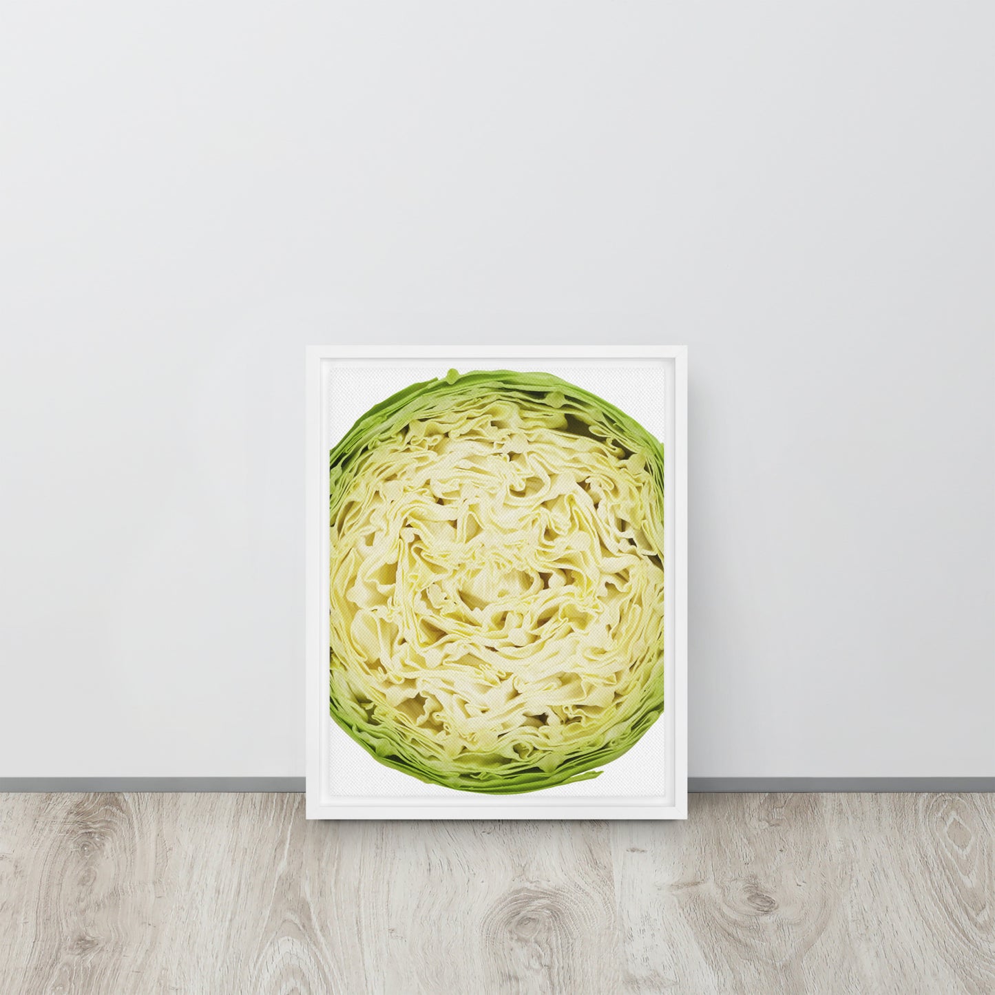 CABBAGE. Framed canvas