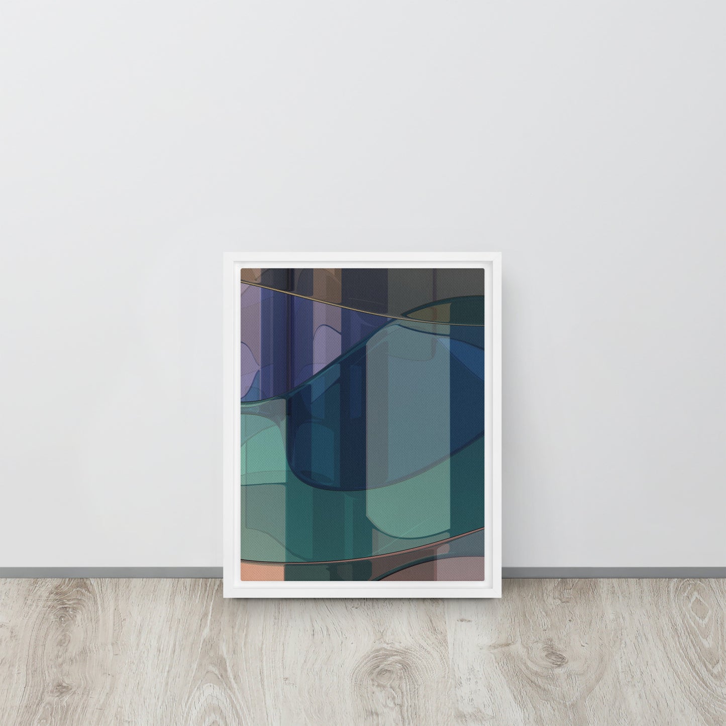 ABSTRACT. Framed canvas