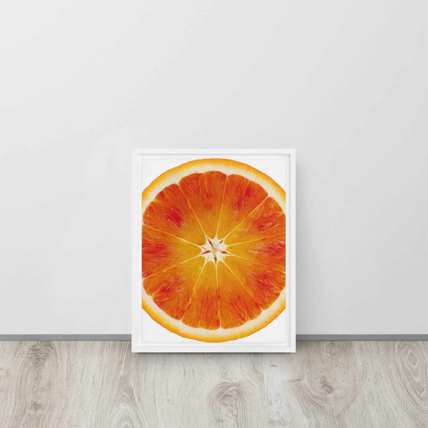 ORANGE. Framed canvas