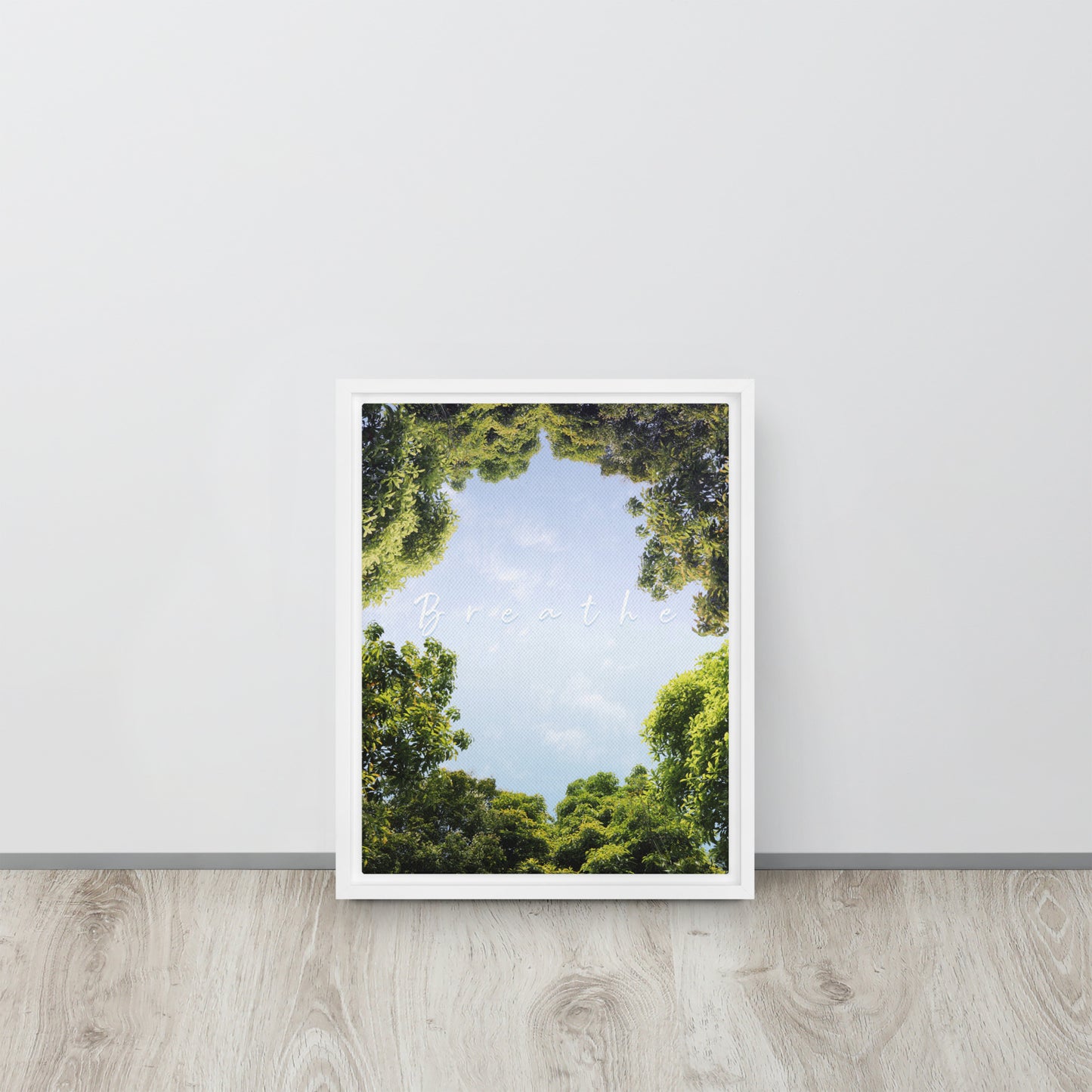 BREATHE. Framed canvas