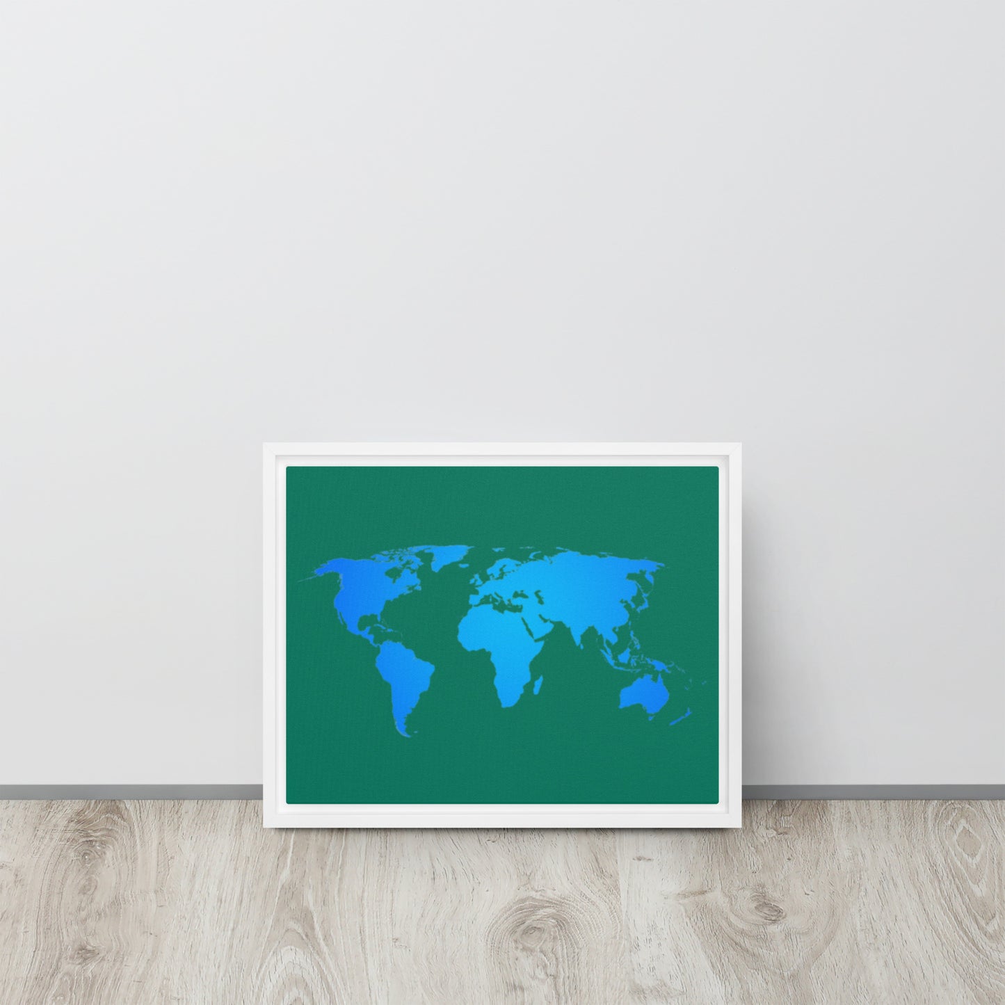 World Map, Framed canvas