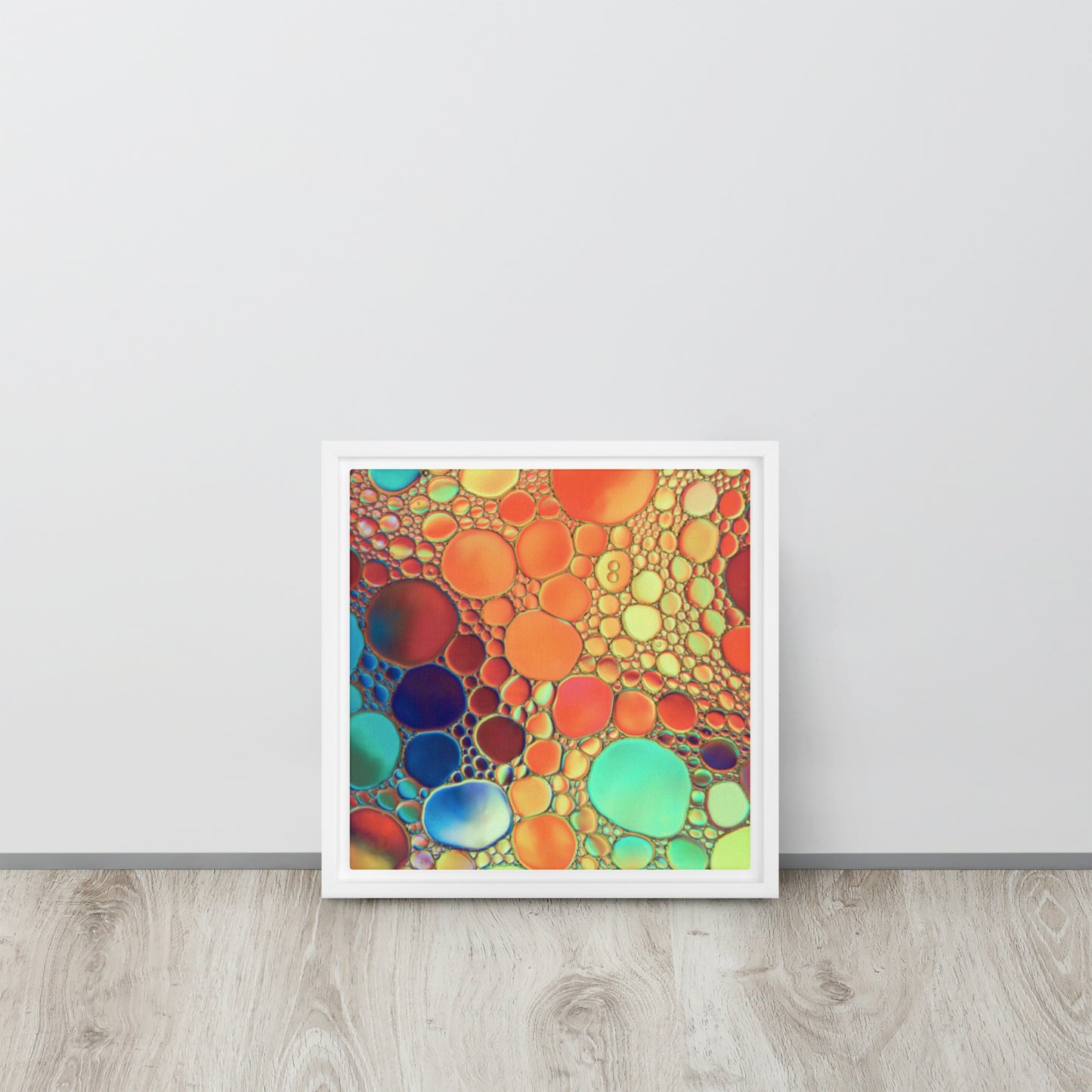 Bubbles 8. Framed canvas