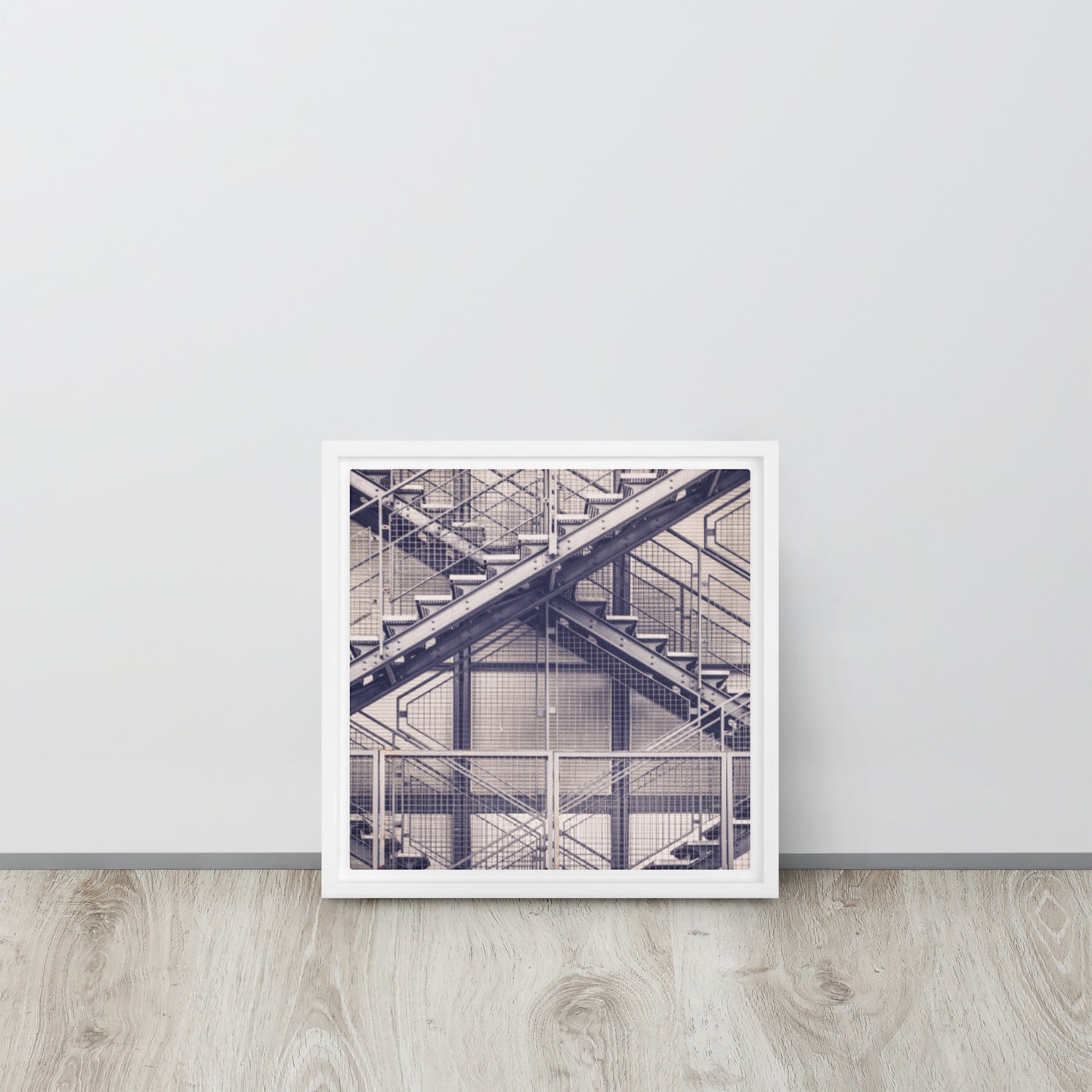 Stairs. Framed canvas