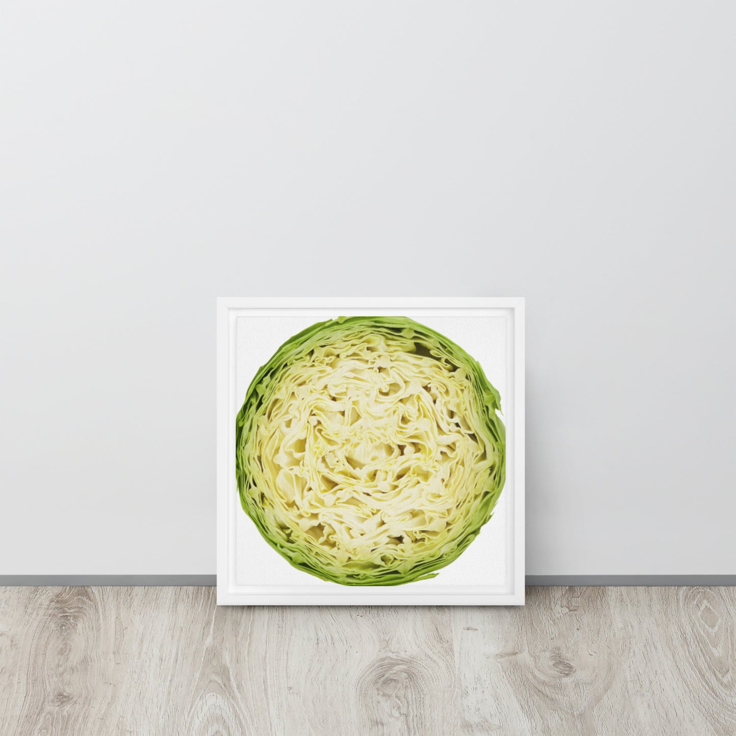 CABBAGE. Framed canvas