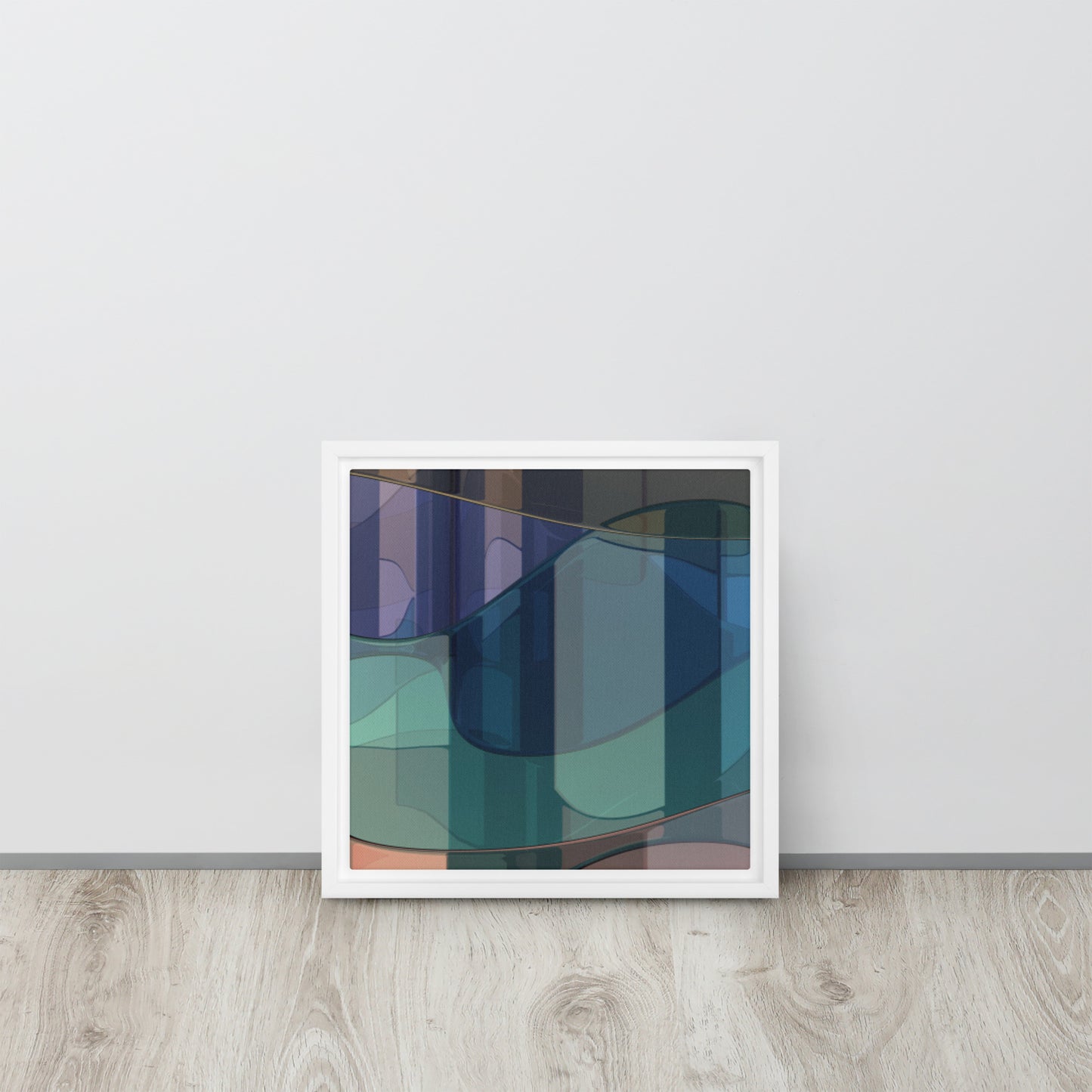 ABSTRACT. Framed canvas