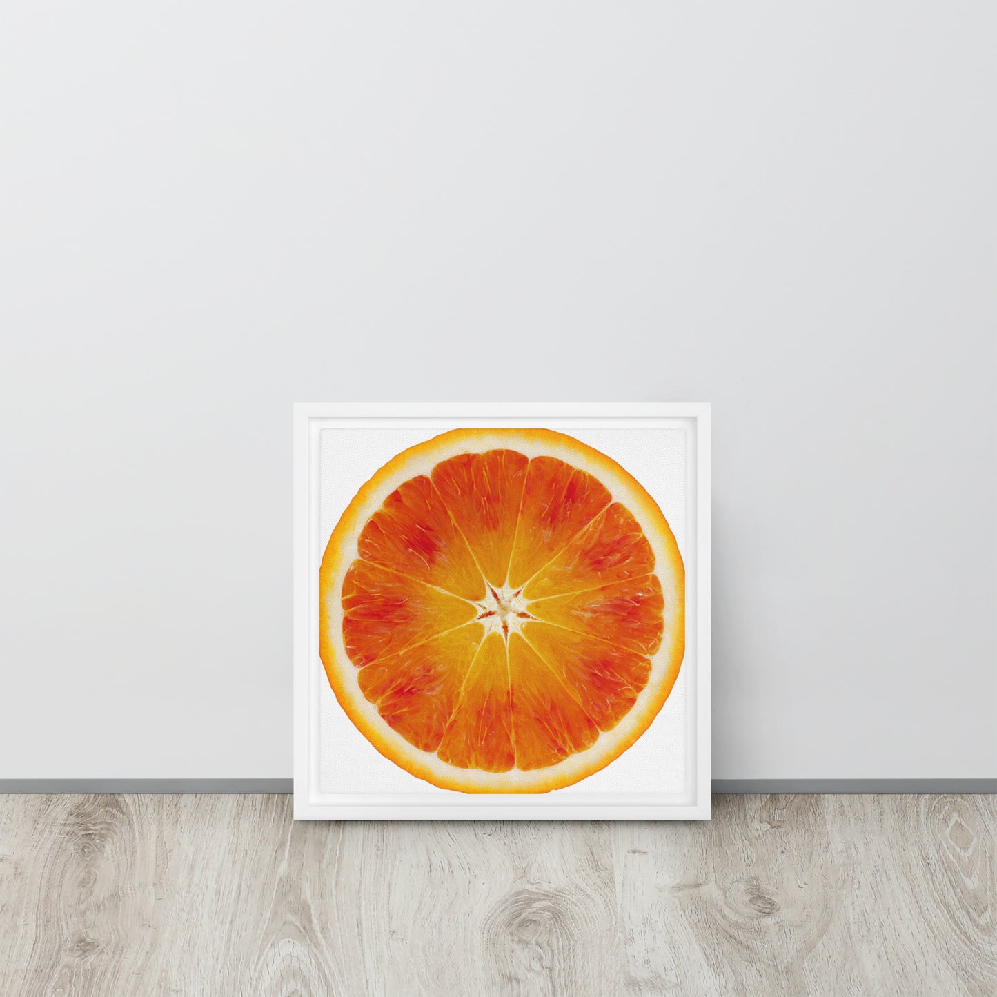 ORANGE. Framed canvas