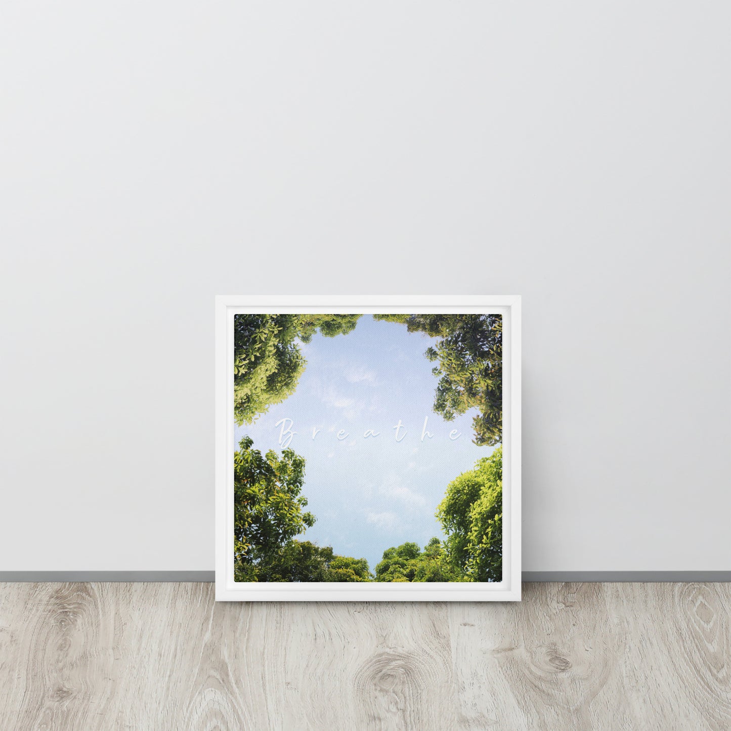 BREATHE. Framed canvas