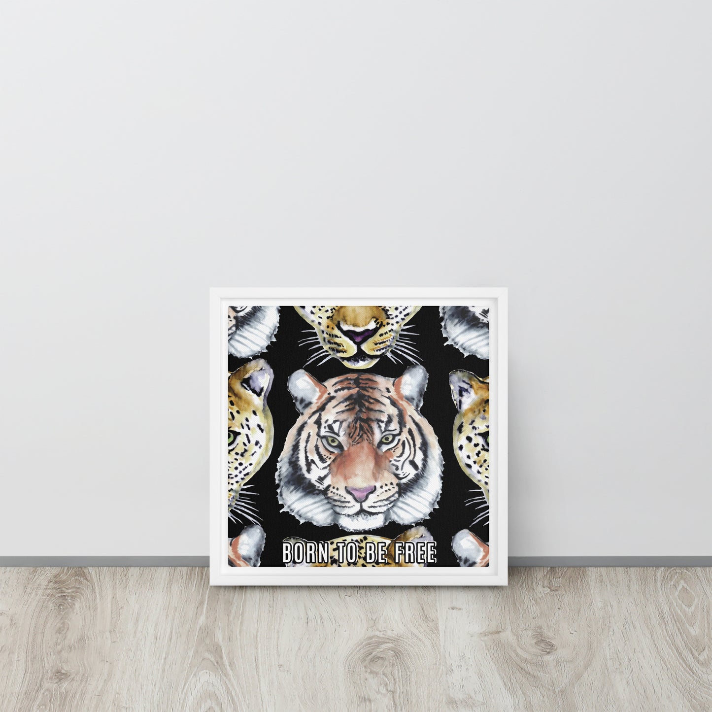 Born to be free. Framed canvas