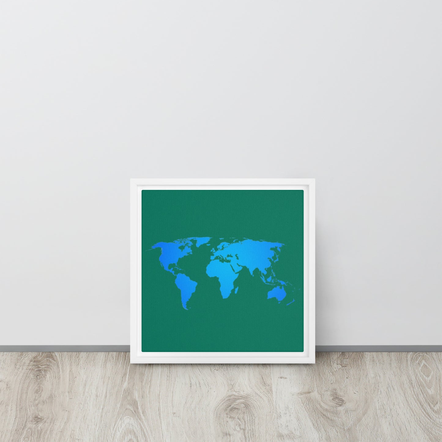 World Map, Framed canvas