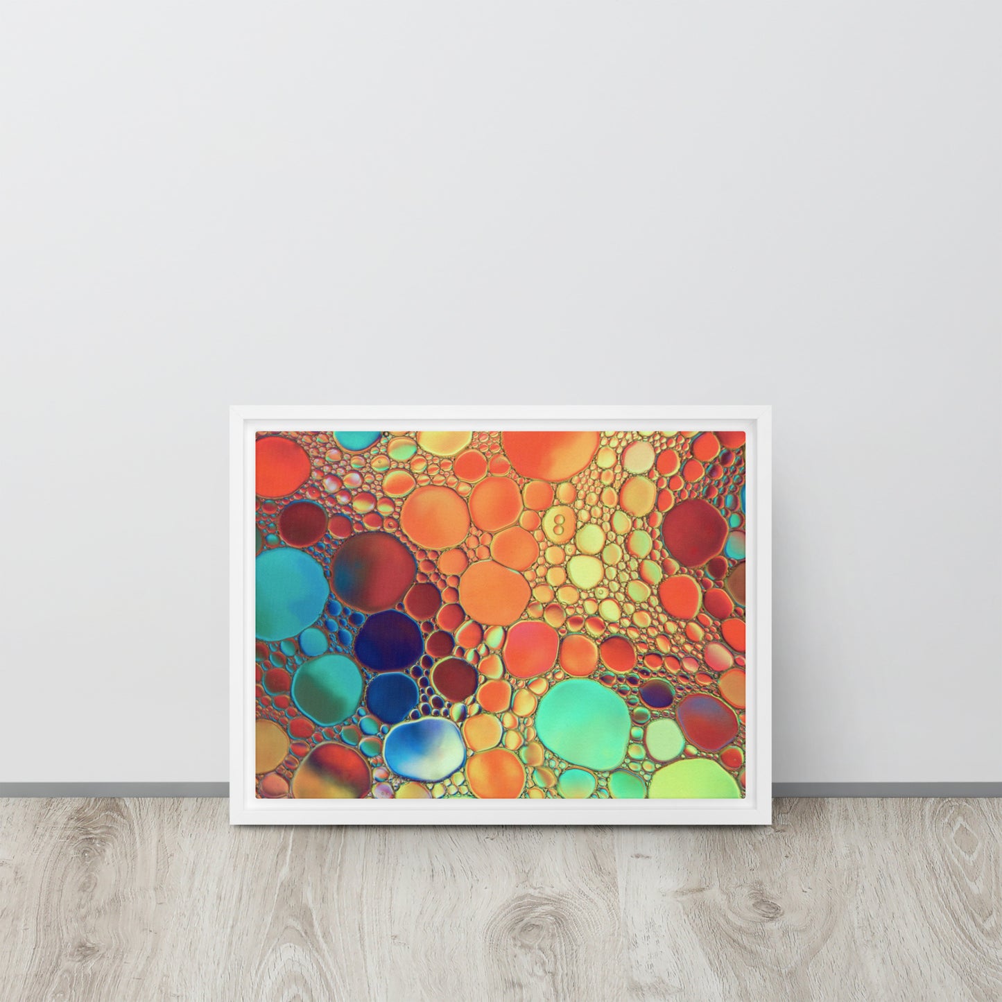 Bubbles 8. Framed canvas