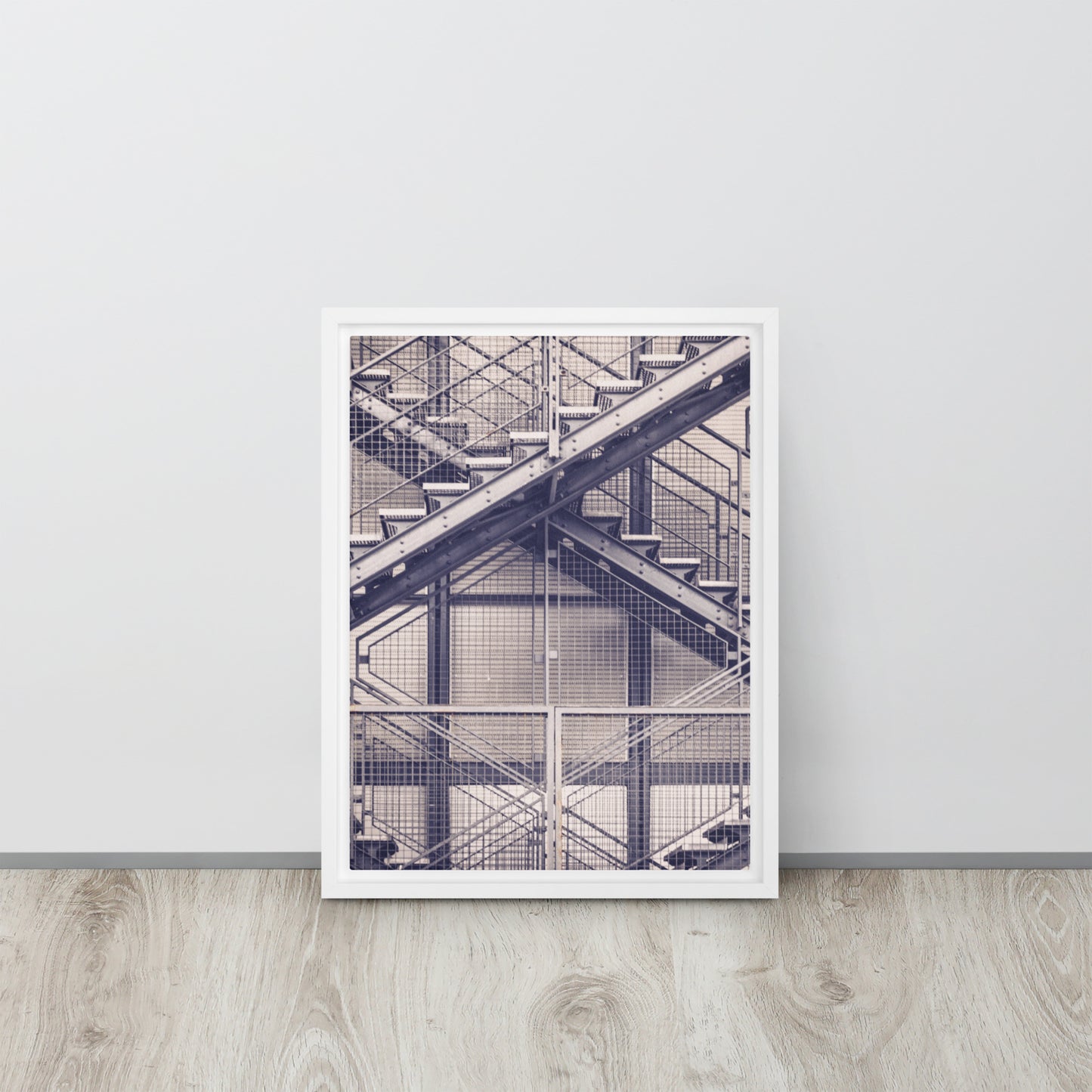 Stairs. Framed canvas