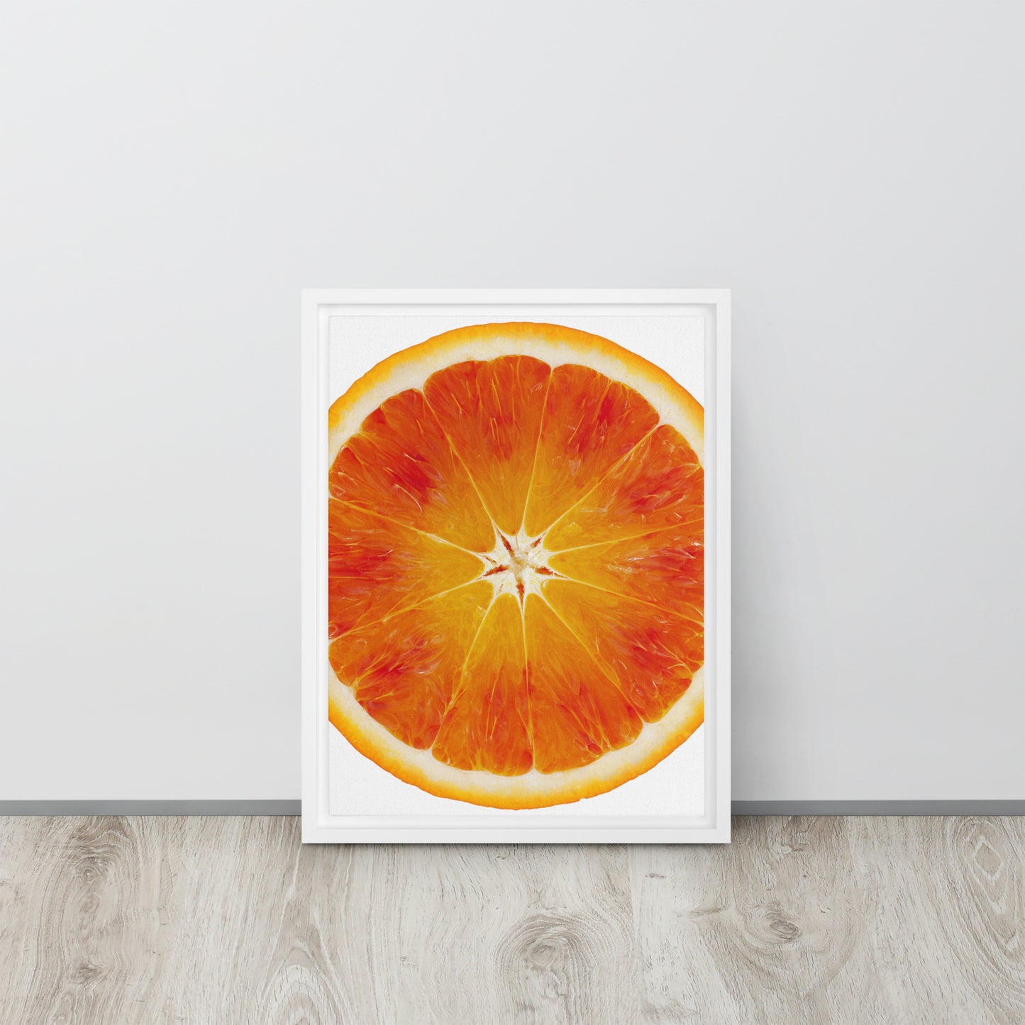 ORANGE. Framed canvas