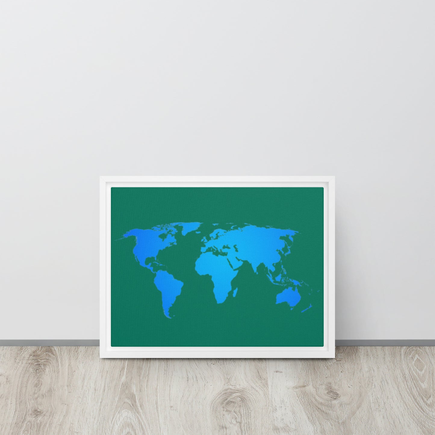 World Map, Framed canvas