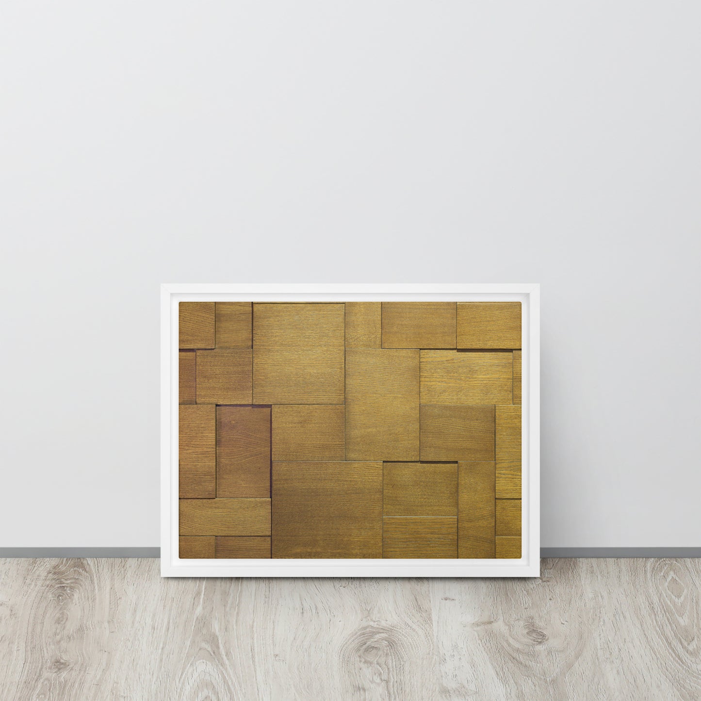 Modern Wood. Framed canvas