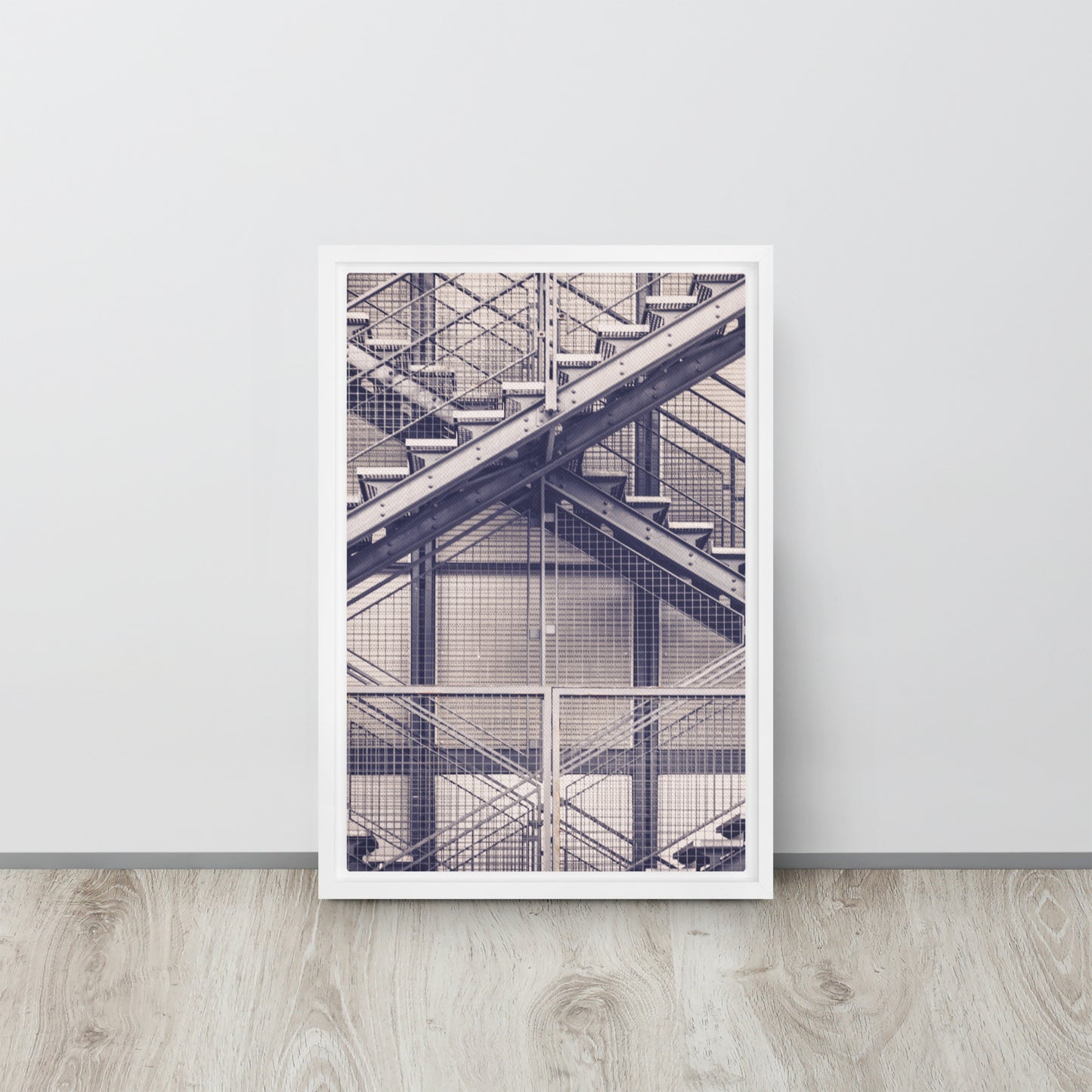 Stairs. Framed canvas