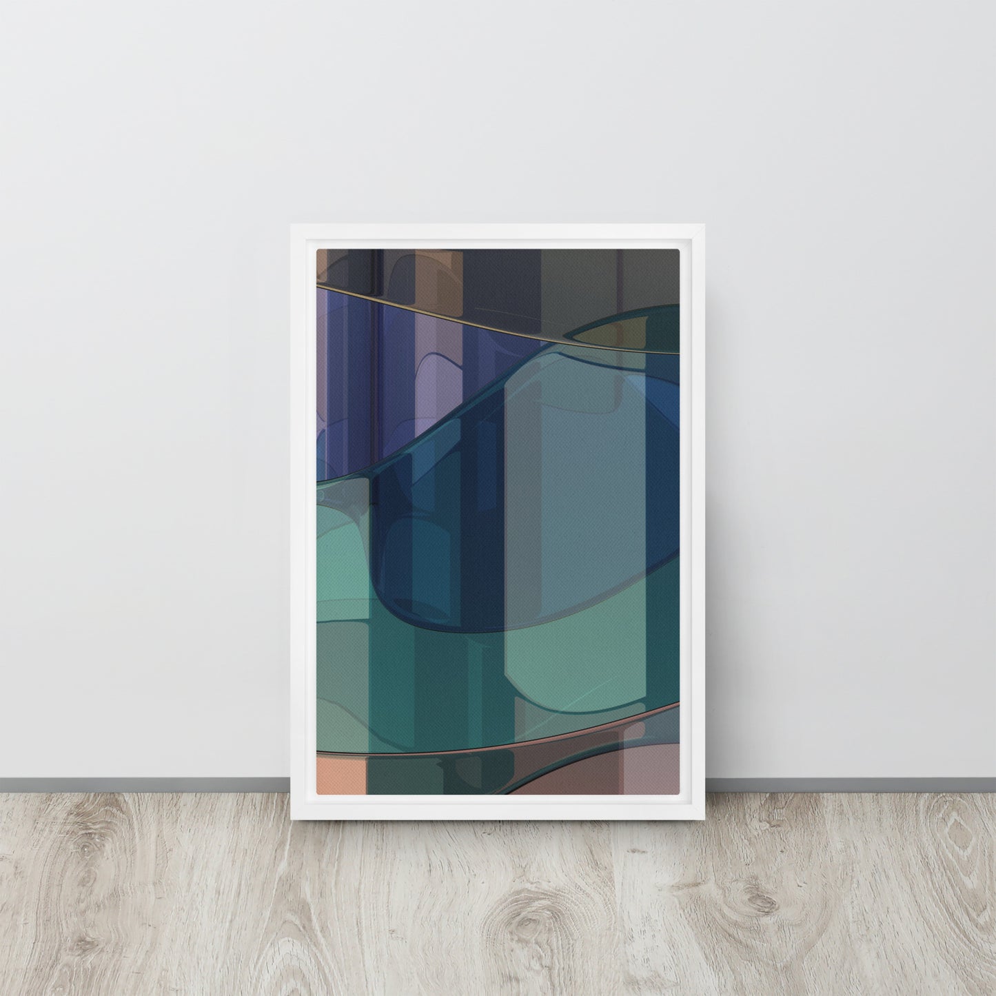 ABSTRACT. Framed canvas