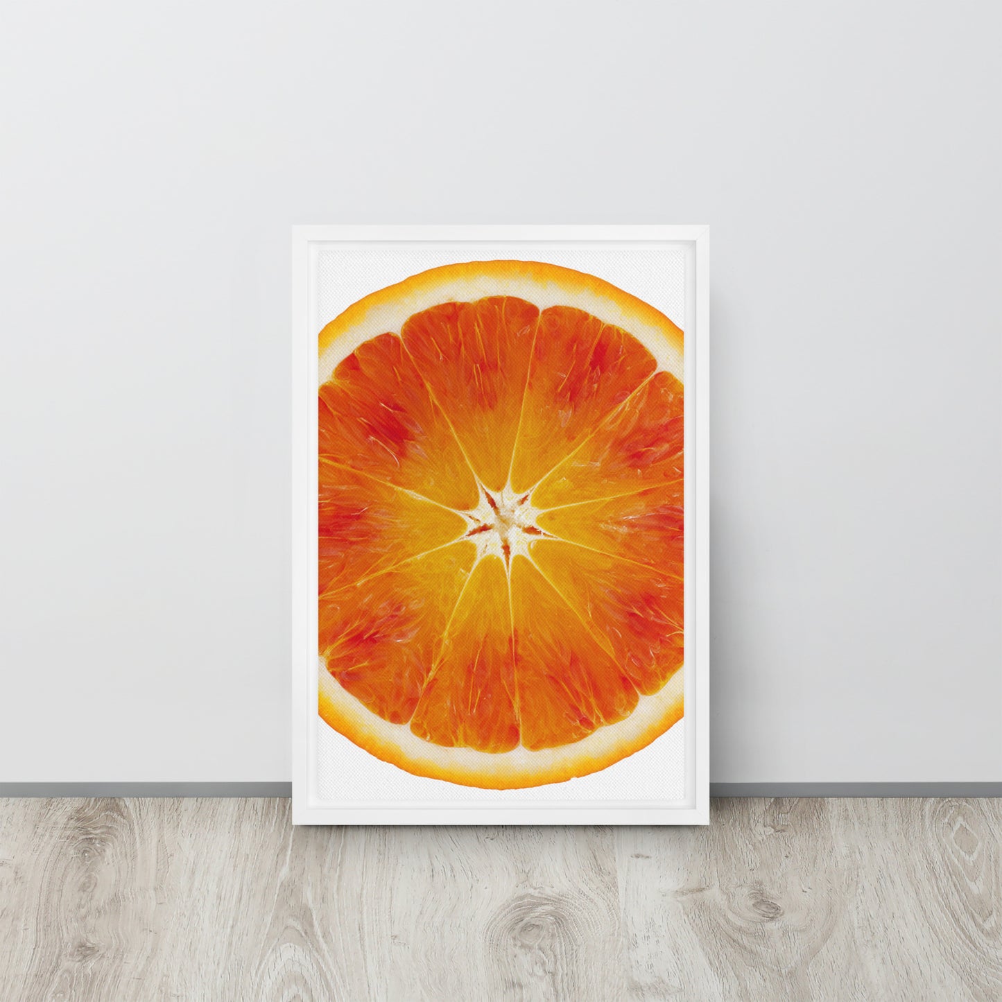 ORANGE. Framed canvas