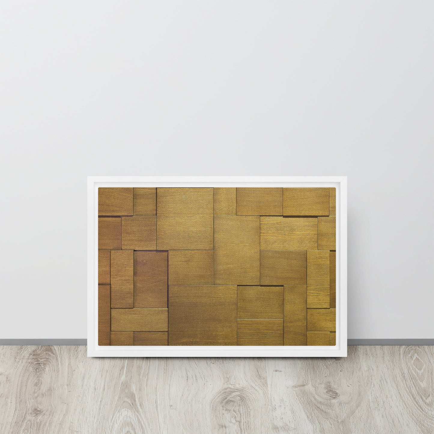 Modern Wood. Framed canvas