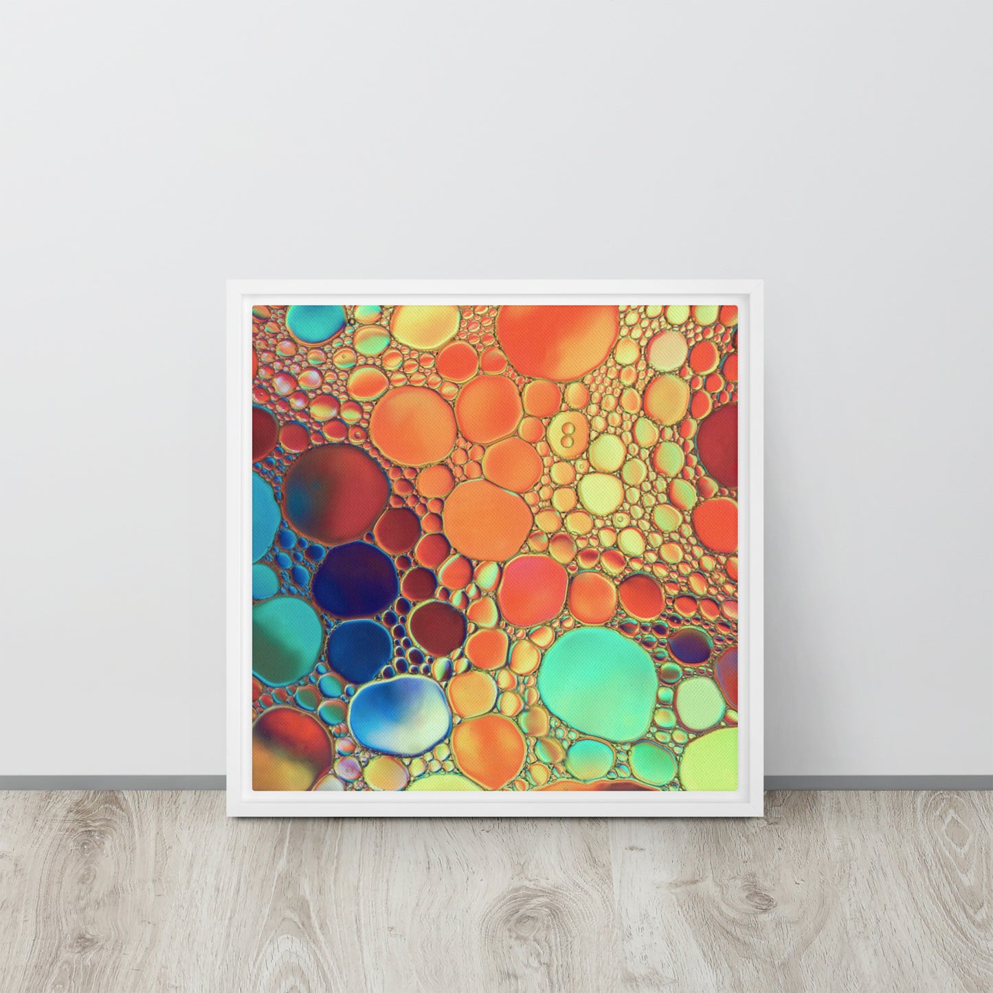 Bubbles 8. Framed canvas