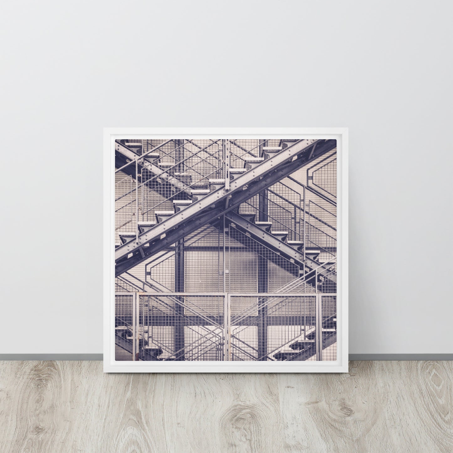 Stairs. Framed canvas