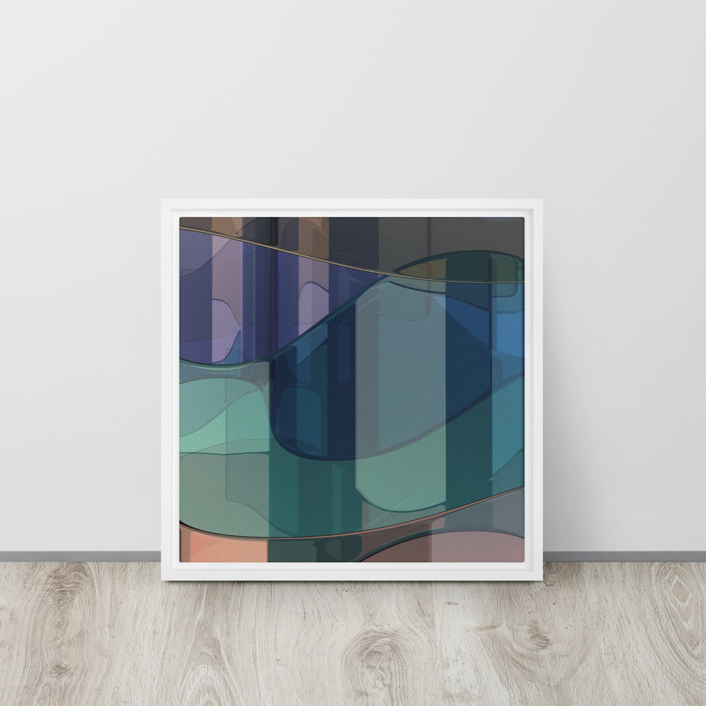 ABSTRACT. Framed canvas