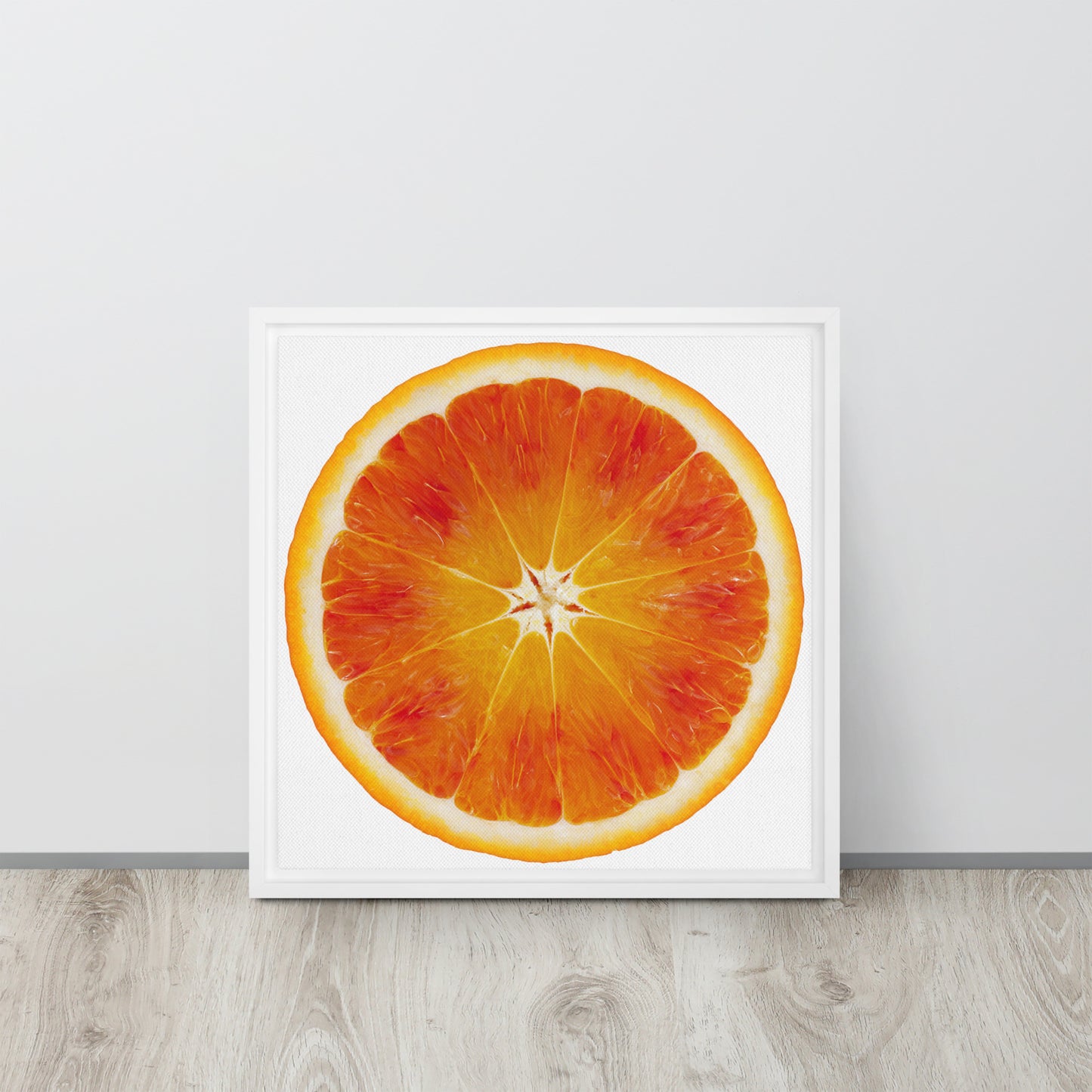 ORANGE. Framed canvas