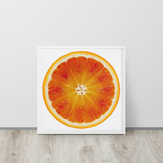 ORANGE. Framed canvas