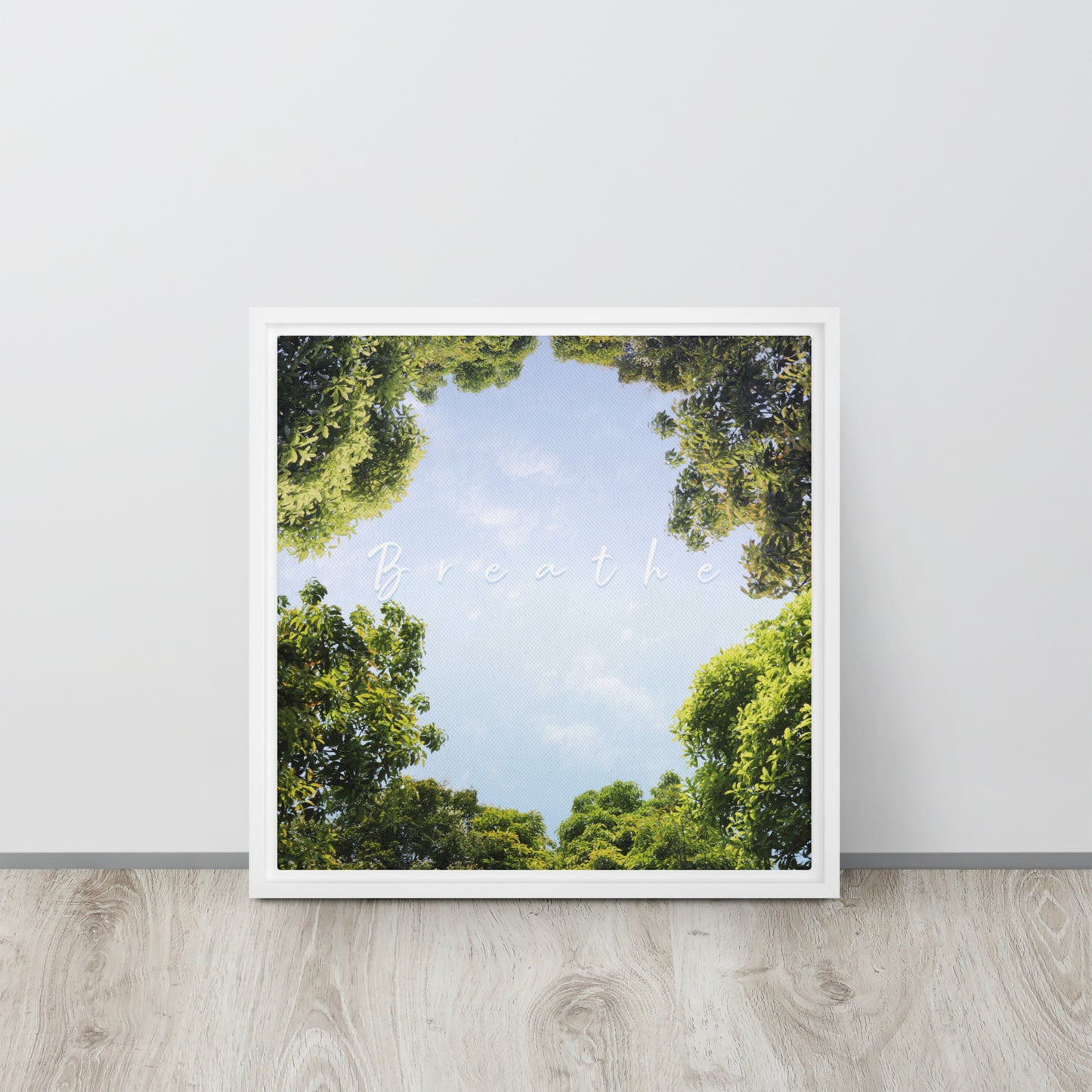 BREATHE. Framed canvas