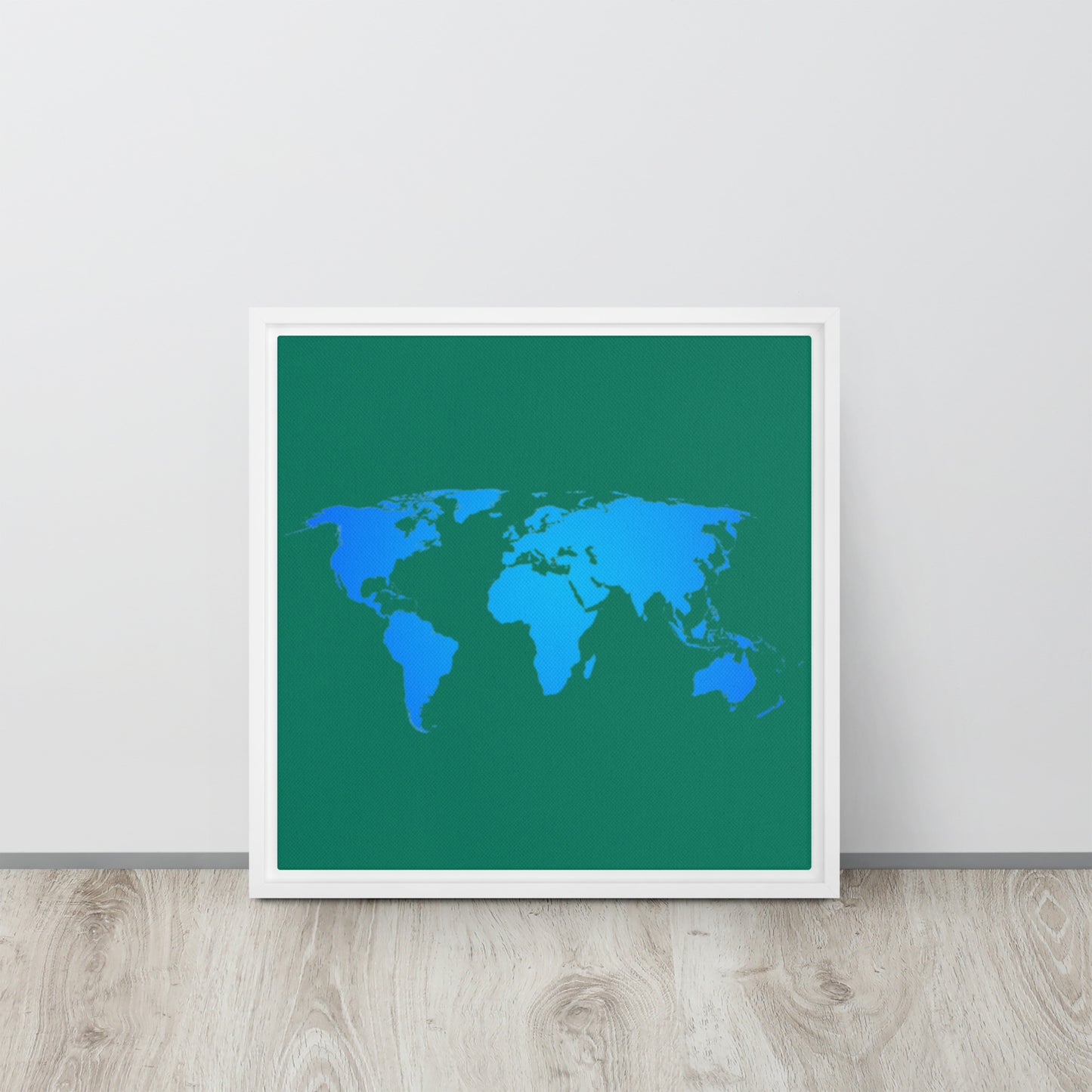 World Map, Framed canvas