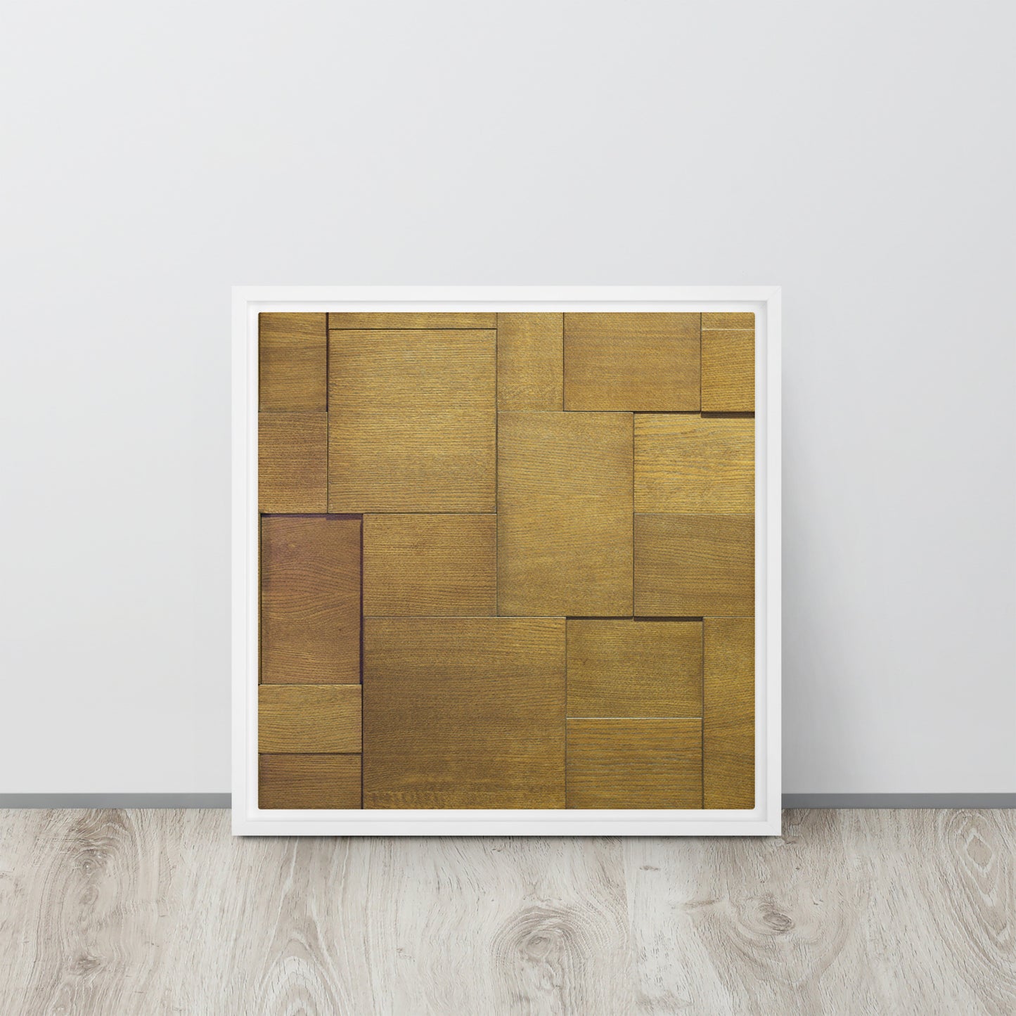 Modern Wood. Framed canvas