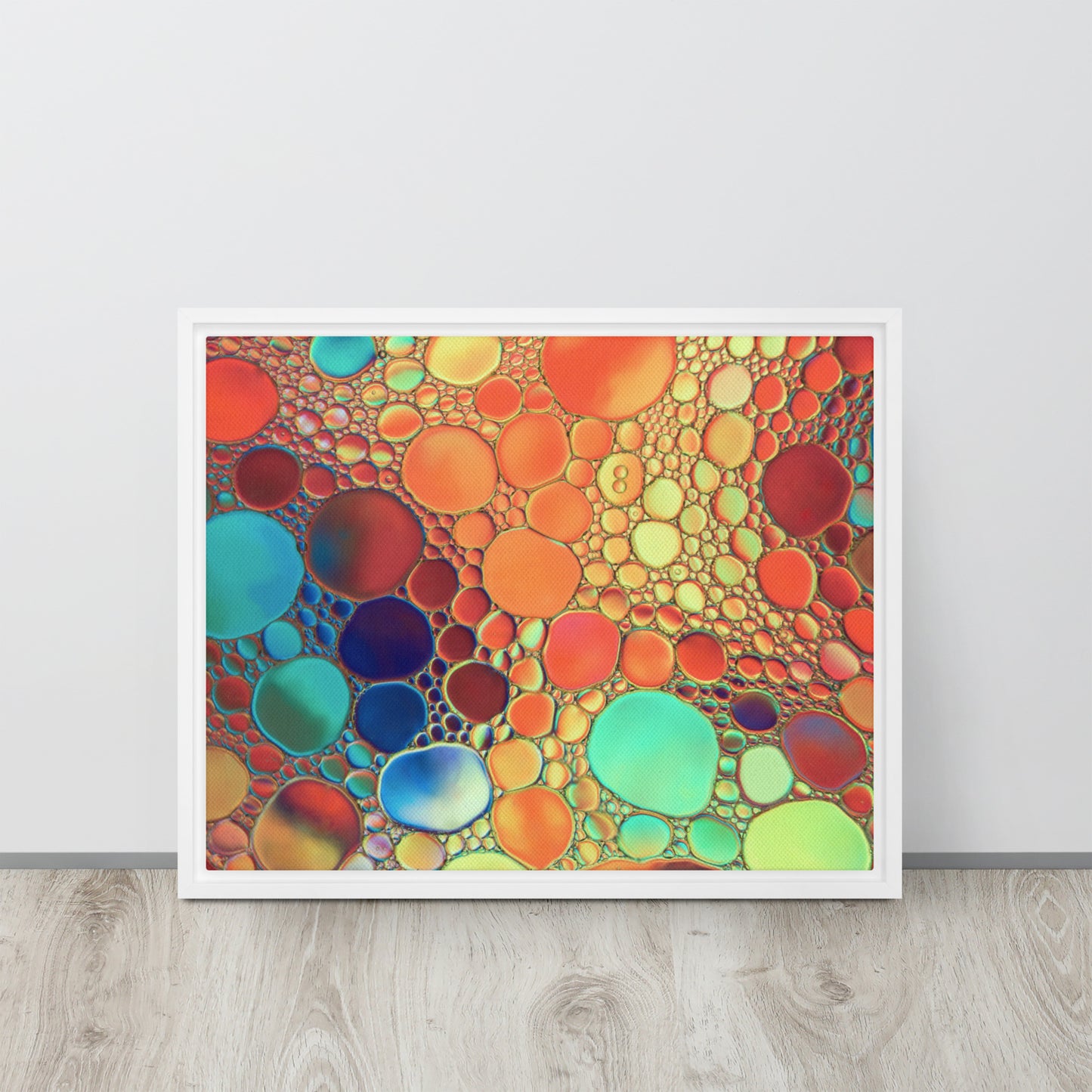 Bubbles 8. Framed canvas